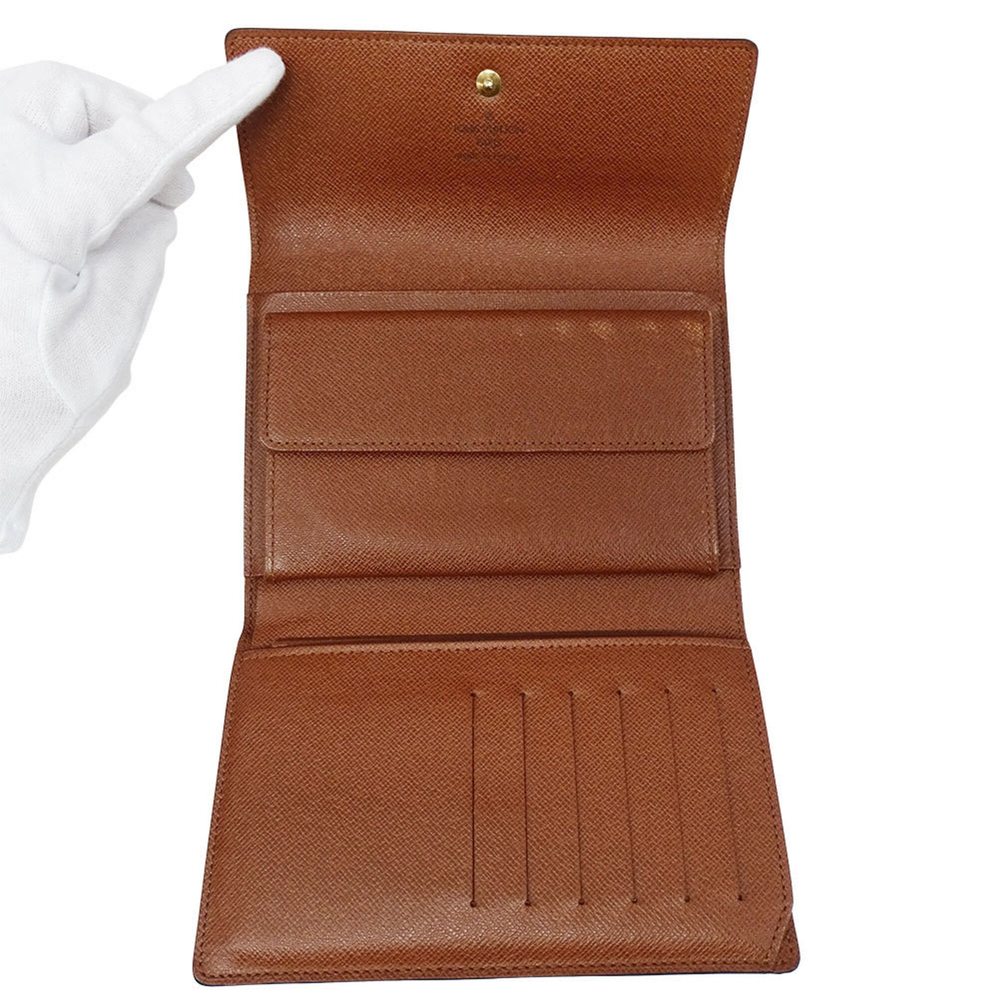 Louis Vuitton Louis Vuitton Women's and Men's Tri-fold Wallet, Monogram Canvas, Portefeuille Tresor Etui Chequier, Brown, M61200 Size ONE SIZE - 5 Thumbnail