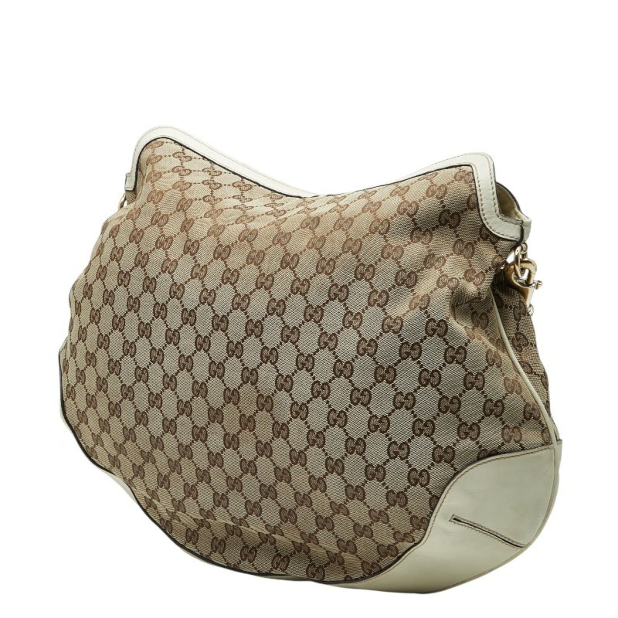 Gucci Gucci One-Shoulder Shoulder Bag, Beige/Ivory Canvas Leather, Women's GUCCI Size ONE SIZE - 2 Thumbnail