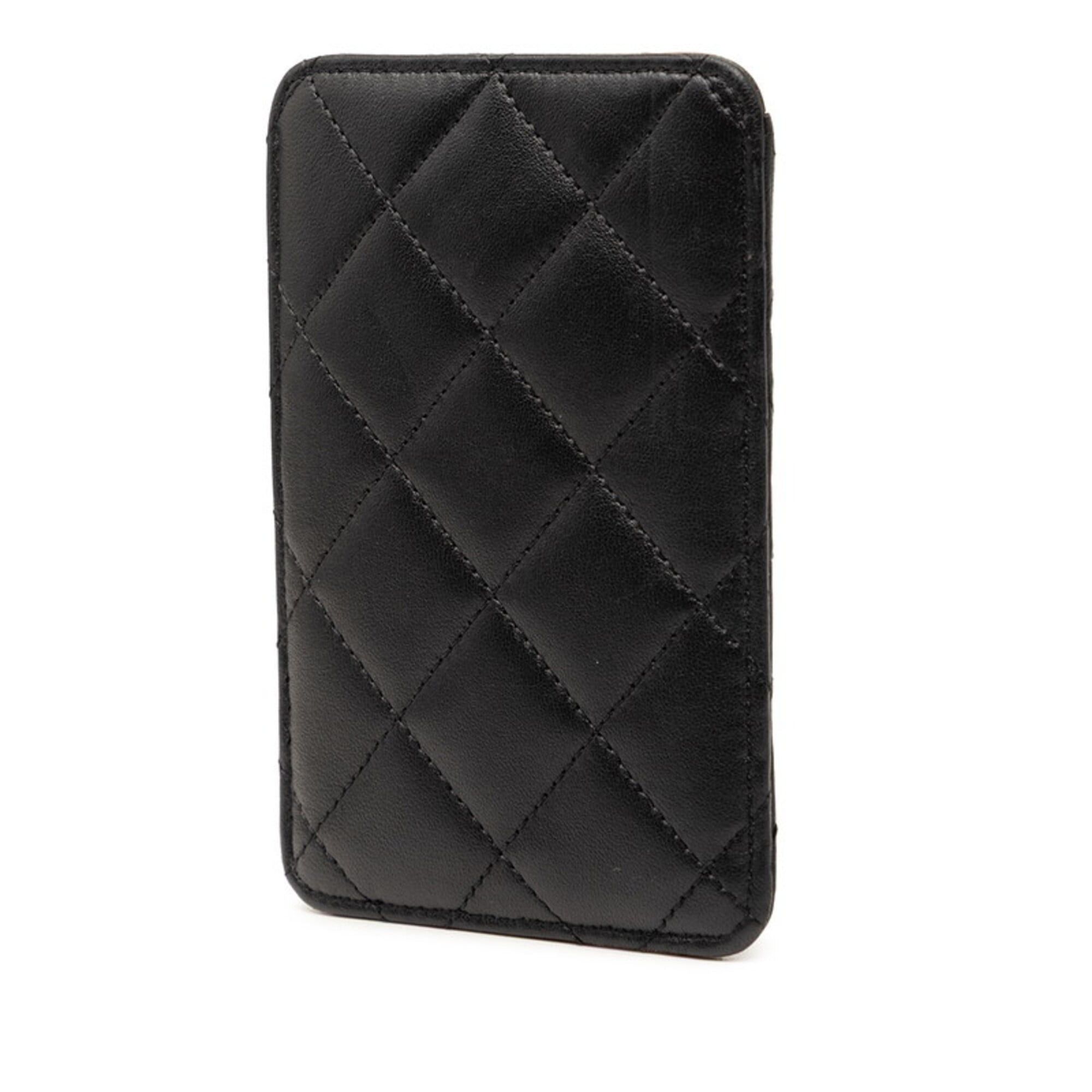 Chanel Chanel Coco Mark Matelassé Pass Case, Black Lambskin, Women's. Size ONE SIZE - 2 Thumbnail