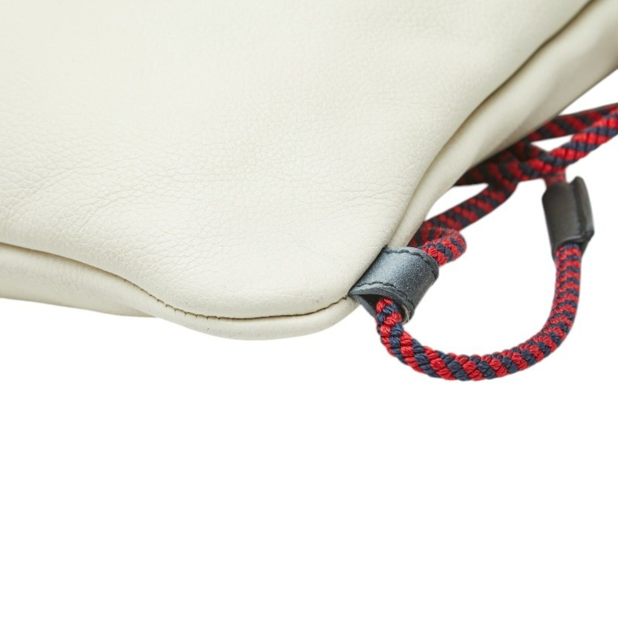 Gucci Gucci Sherry Line Drawstring Backpack, 516639, Ivory Leather, Women's GUCCI Size ONE SIZE - 4 Thumbnail