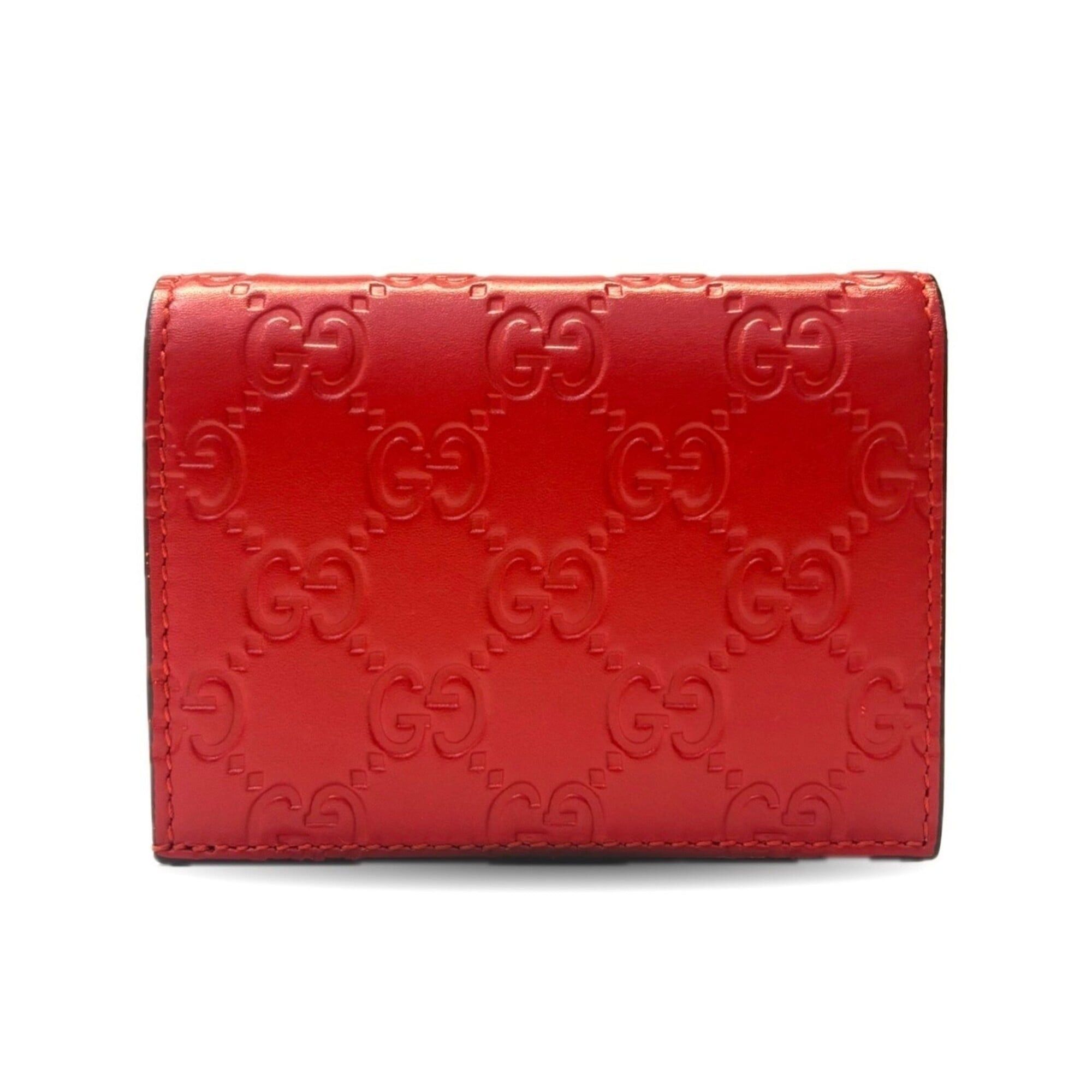 Gucci Gucci Guccissima Leather Cherry Red Bi-fold Wallet for Women, Design, 476050 GUCCI Size ONE SIZE - 2 Thumbnail