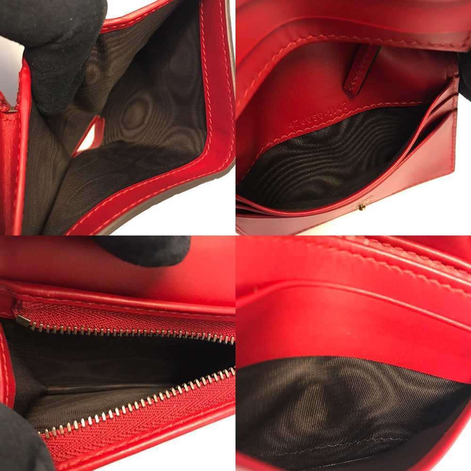 Gucci Gucci Guccissima Leather Cherry Red Bi-fold Wallet for Women, Design, 476050 GUCCI Size ONE SIZE - 8 Thumbnail