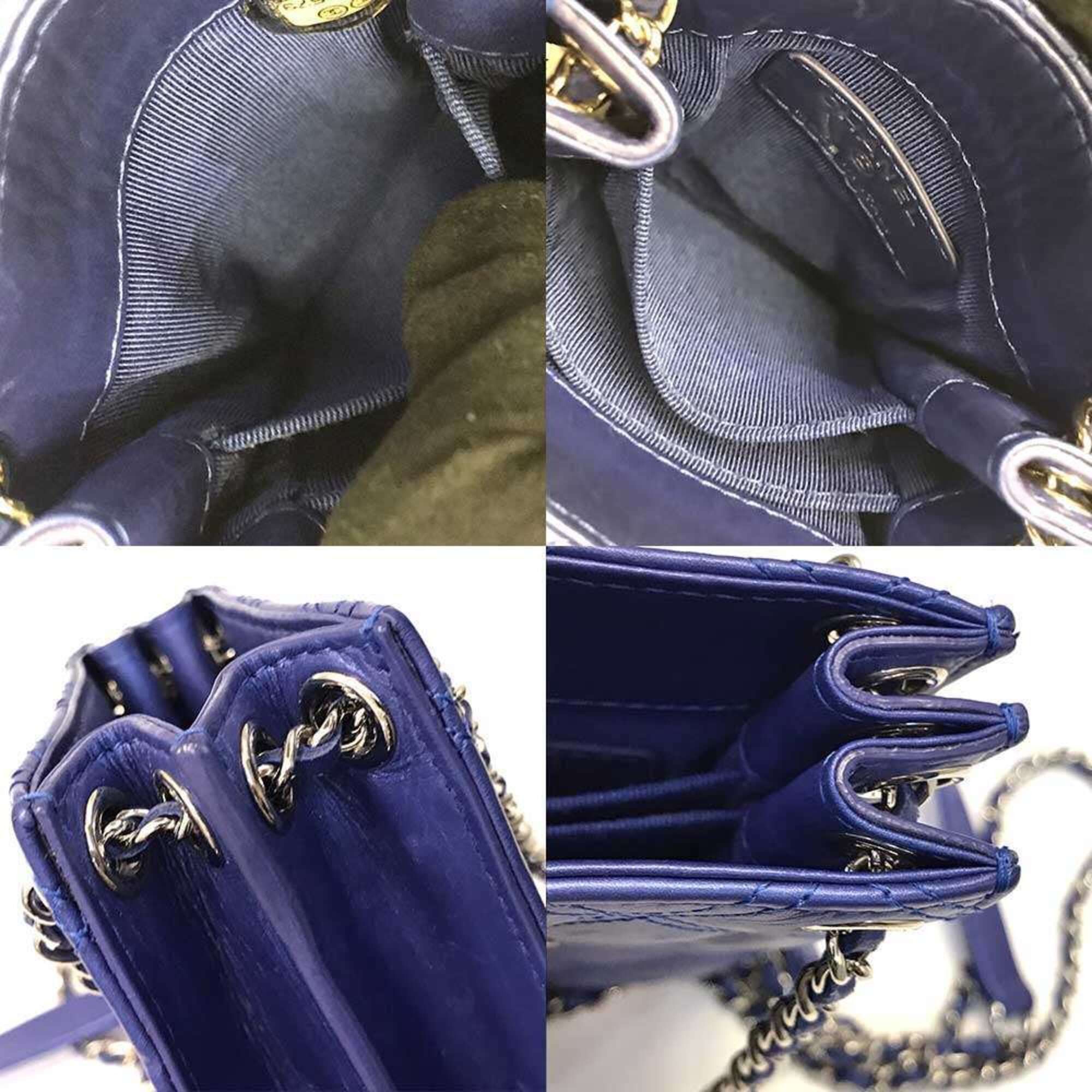 Chanel Chanel Matelassé Chain Bag Shoulder Pouch Lambskin Leather Soft Blue A82150 CHANEL Size ONE SIZE - 7 Thumbnail