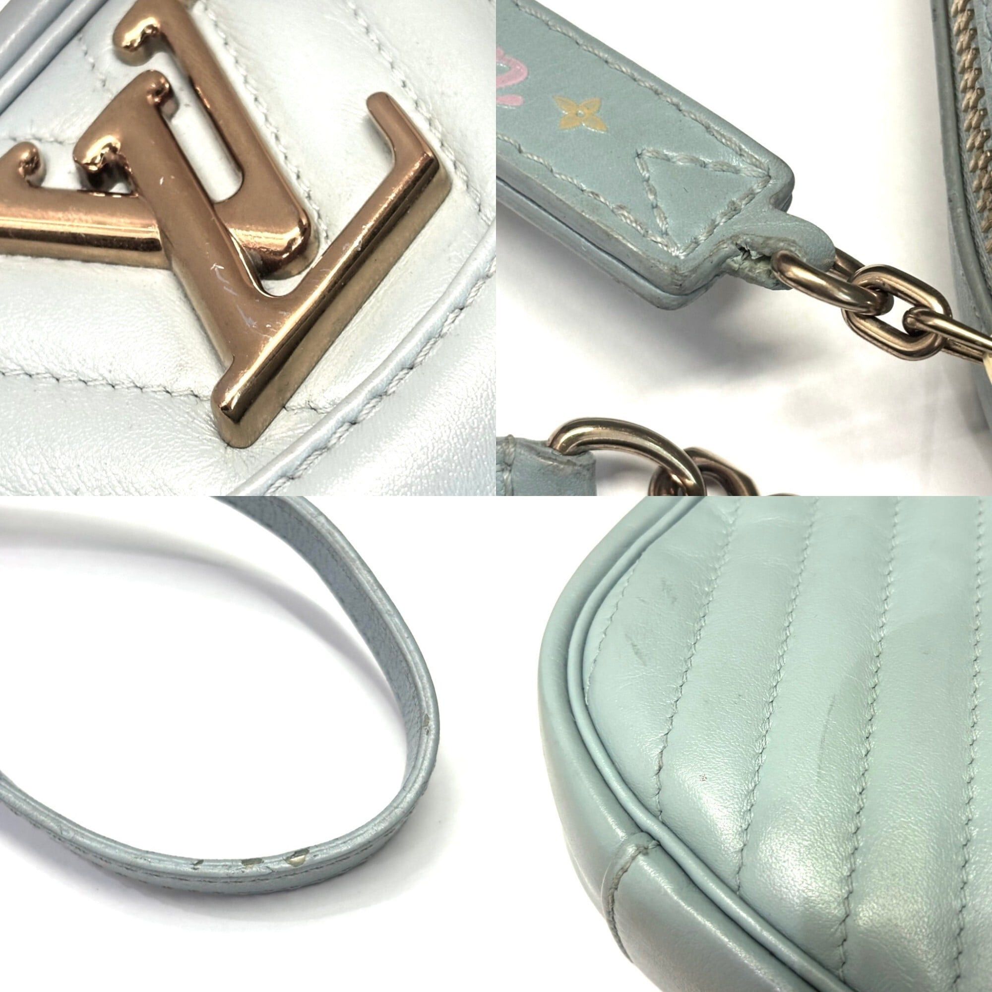 Louis Vuitton Louis Vuitton New Wave Camera Bag Shoulder Leather Blue LV M55329 LOUIS VUITTON Size ONE SIZE - 6 Thumbnail