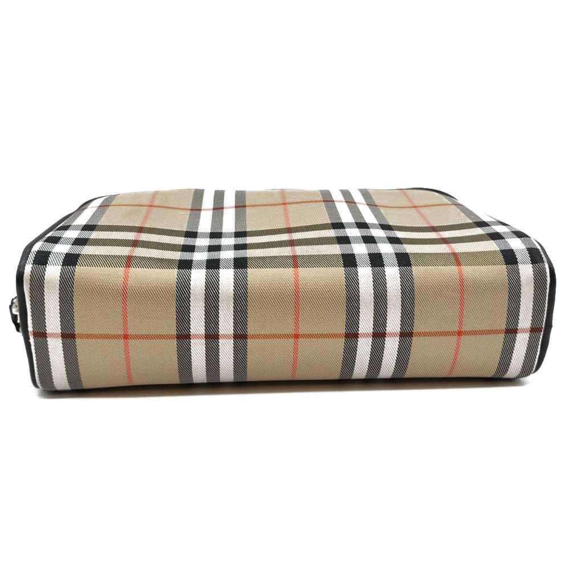 Burberry Burberry handbag, pouch, sub-bag, Nova Check pattern, beige canvas and leather, women's. Size ONE SIZE - 3 Thumbnail