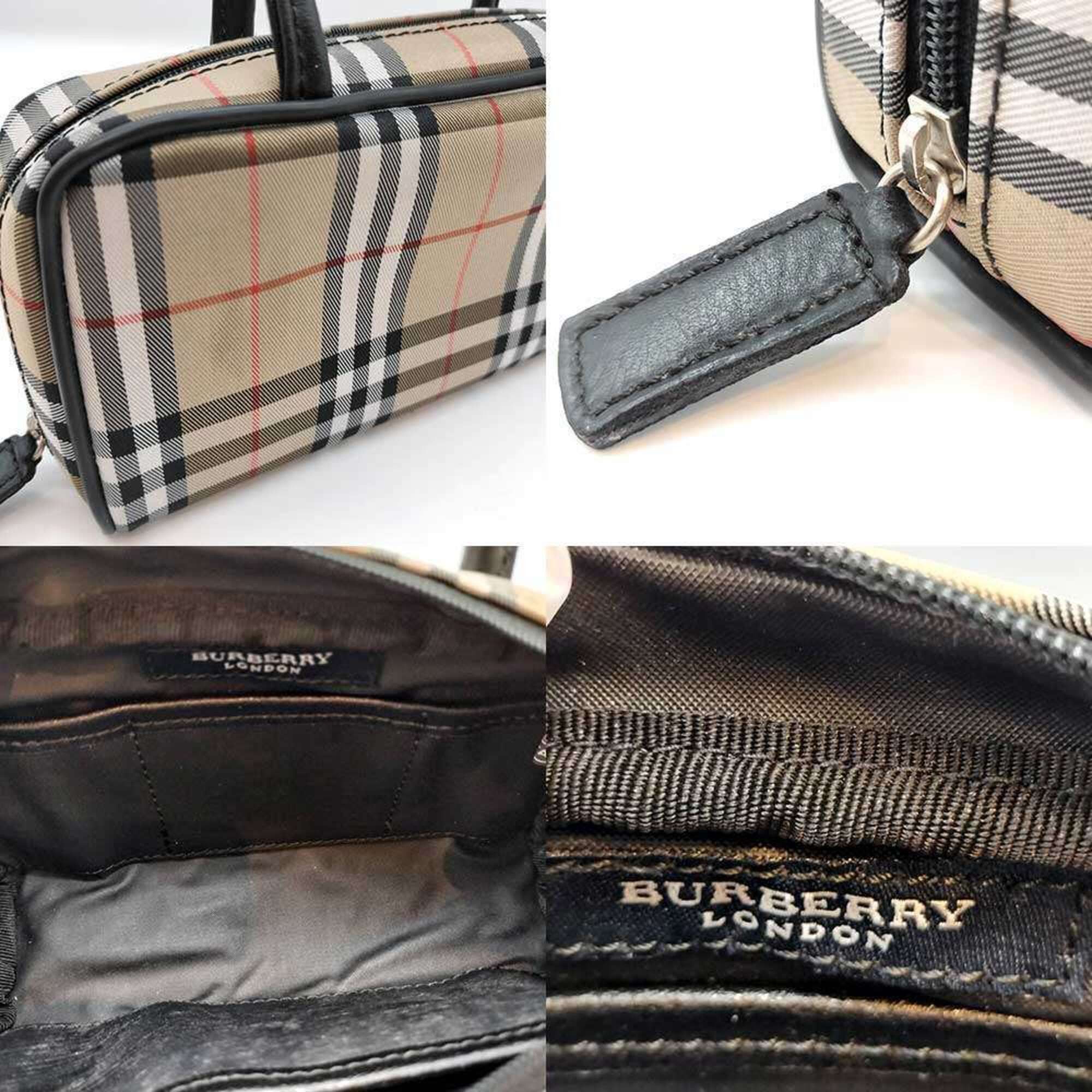 Burberry Burberry handbag, pouch, sub-bag, Nova Check pattern, beige canvas and leather, women's. Size ONE SIZE - 5 Thumbnail