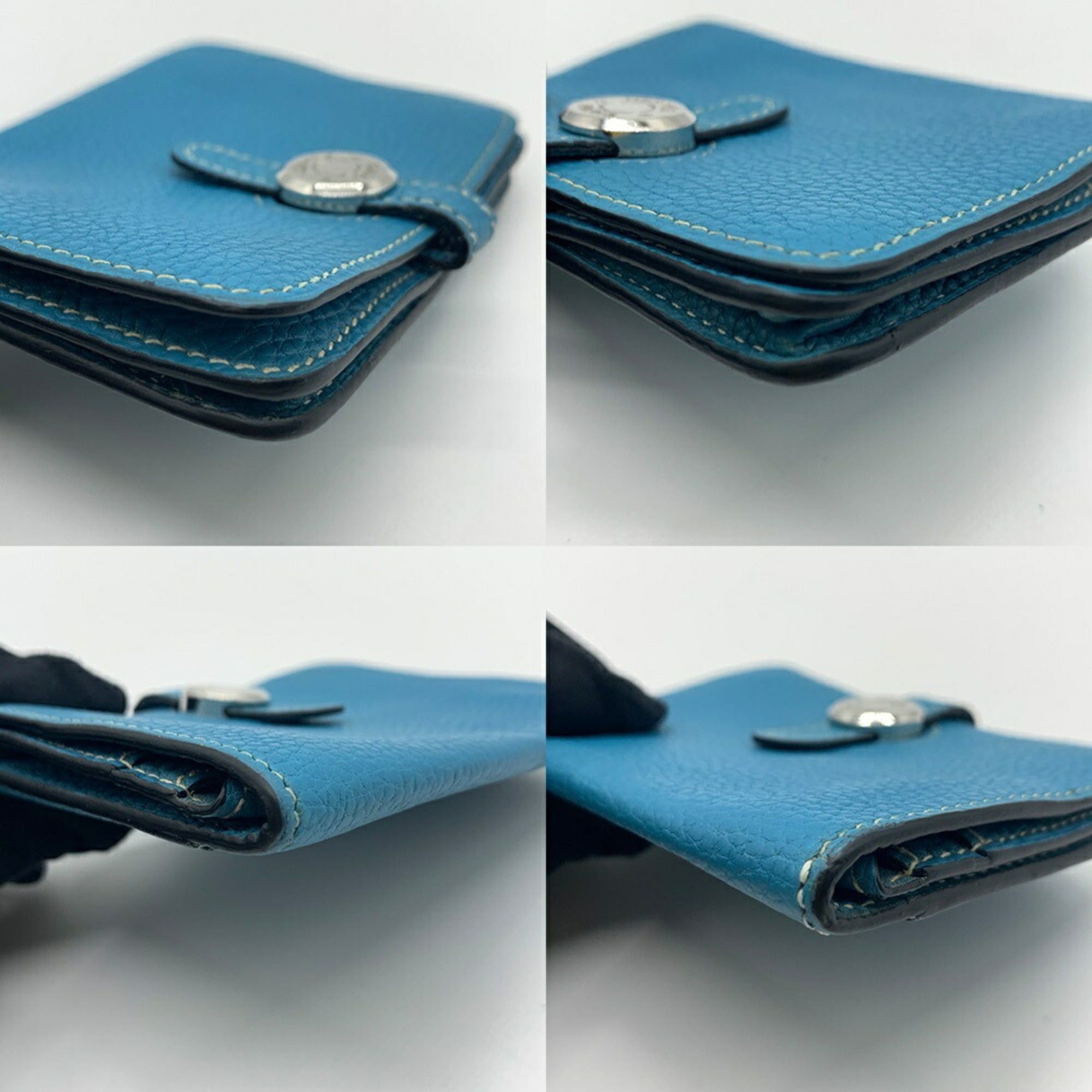 Hermes Hermes Dogon Coin Case, Blue Jean Togo Leather Size ONE SIZE - 3 Thumbnail
