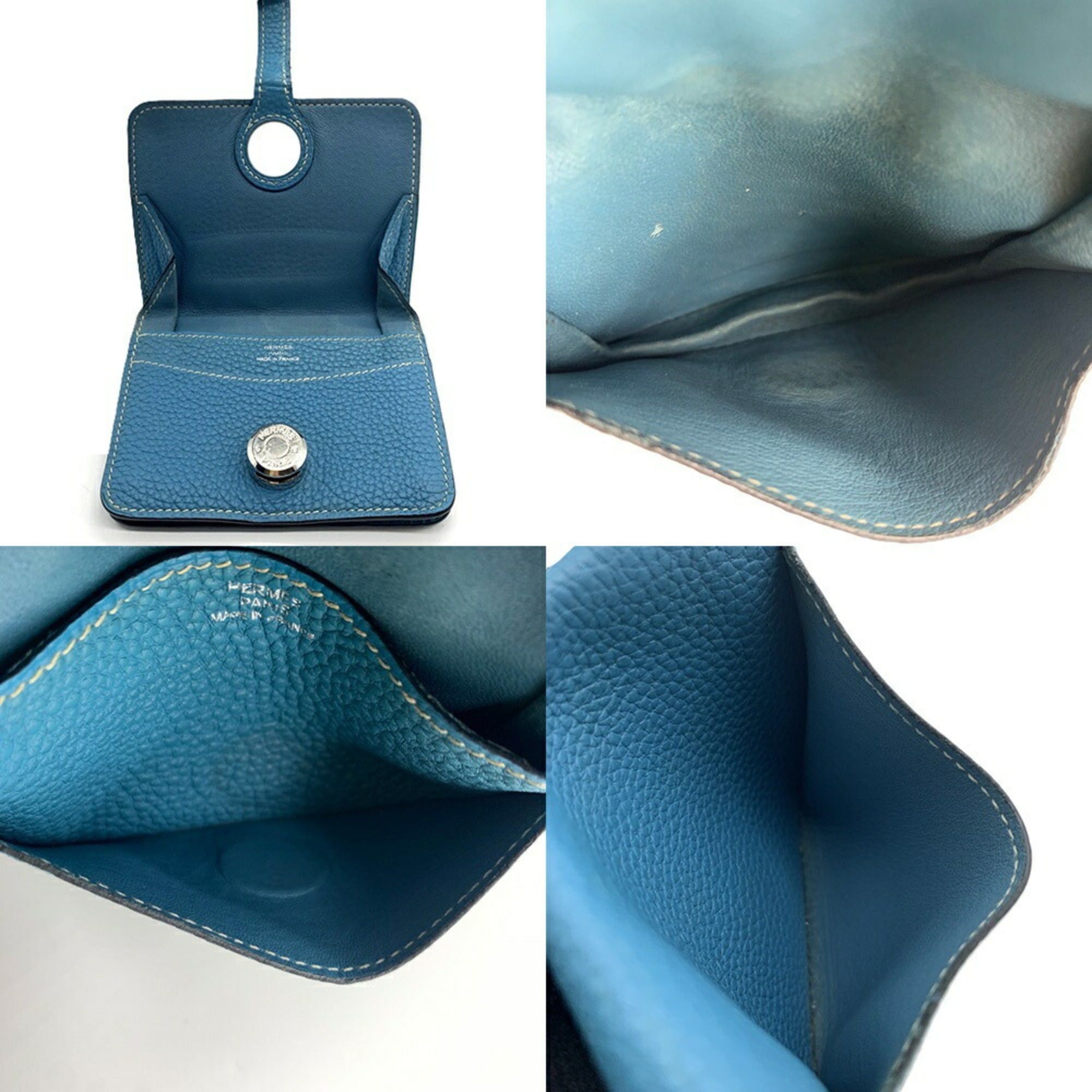 Hermes Hermes Dogon Coin Case, Blue Jean Togo Leather Size ONE SIZE - 6 Thumbnail