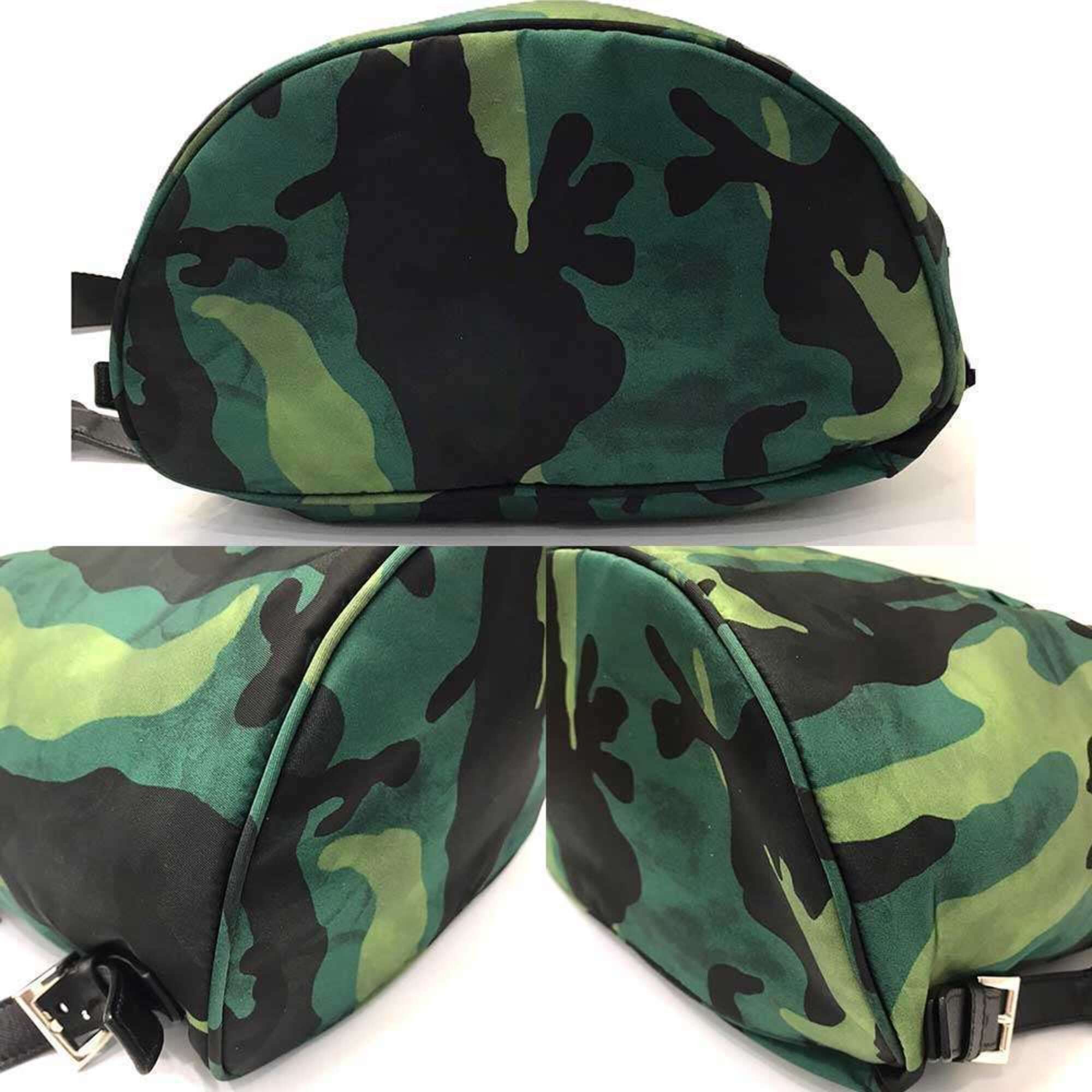 Prada Prada Nylon Backpack, Rucksack, Plate, Camouflage Pattern, Green, BZ0032 PRADA Size ONE SIZE - 3 Thumbnail
