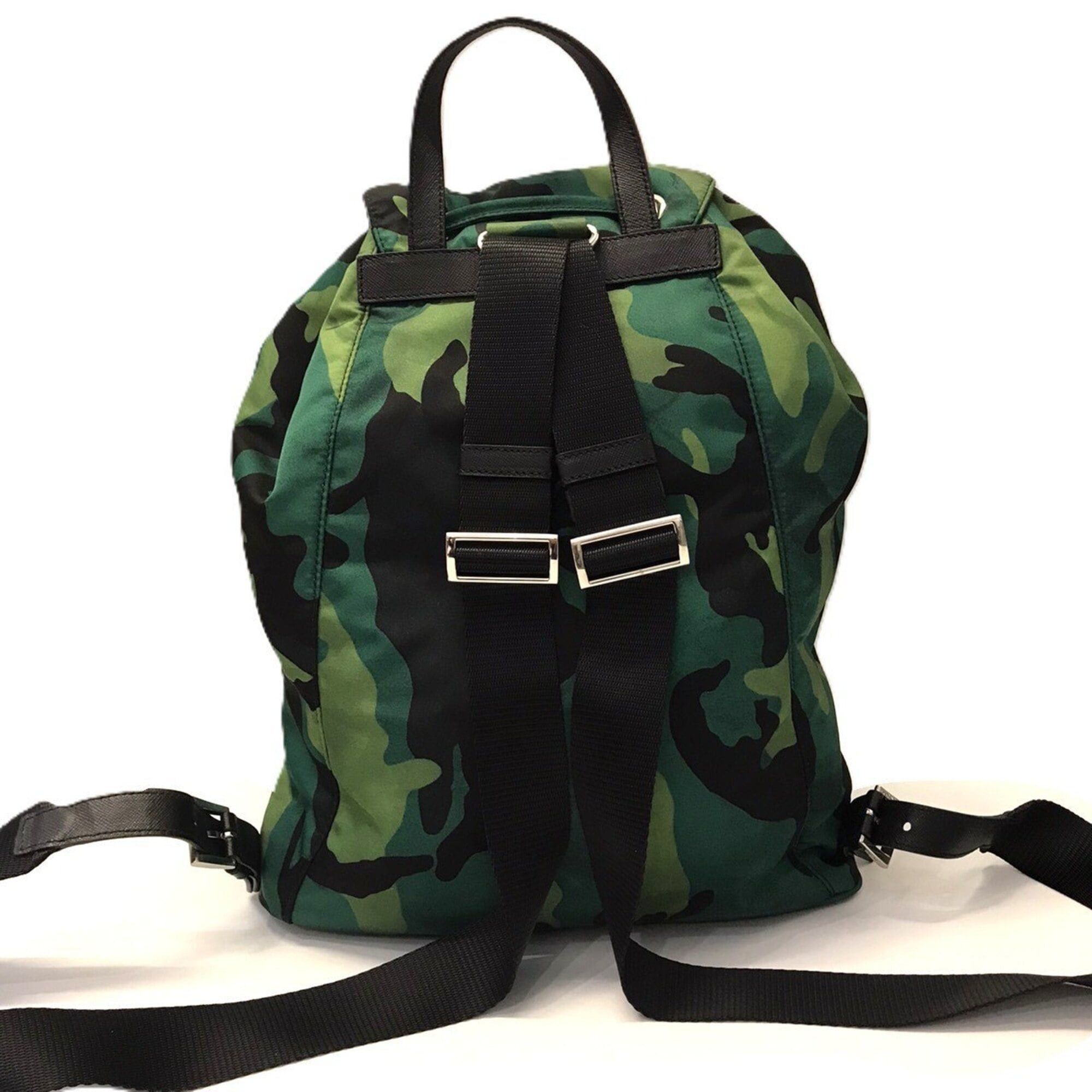 Prada Prada Nylon Backpack, Rucksack, Plate, Camouflage Pattern, Green, BZ0032 PRADA Size ONE SIZE - 2 Thumbnail