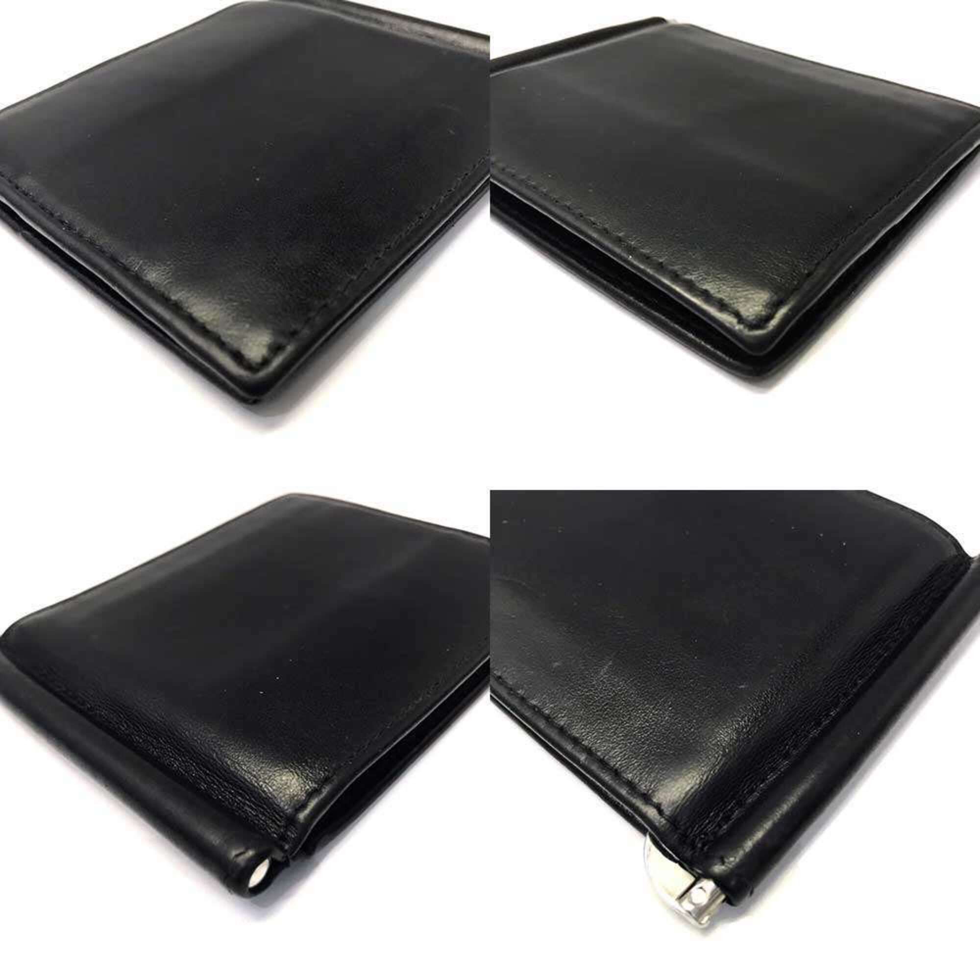 Prada Prada Money Clip Leather Black Bi-fold Wallet Triangle 2M1077 PRADA Size ONE SIZE - 3 Thumbnail
