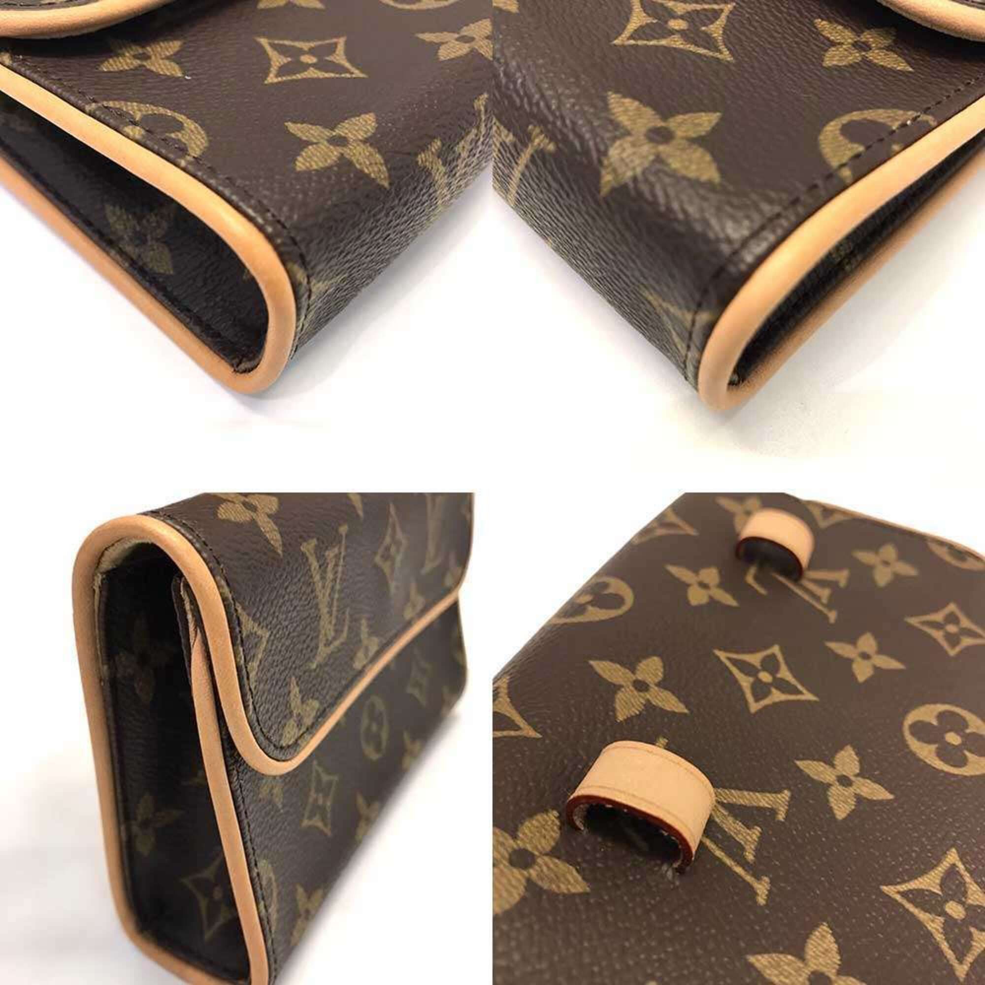 Louis Vuitton Louis Vuitton Pochette Florentine XS Monogram Mini Pouch Leather Brown M51855 LOUIS VUITTON Size ONE SIZE - 3 Thumbnail