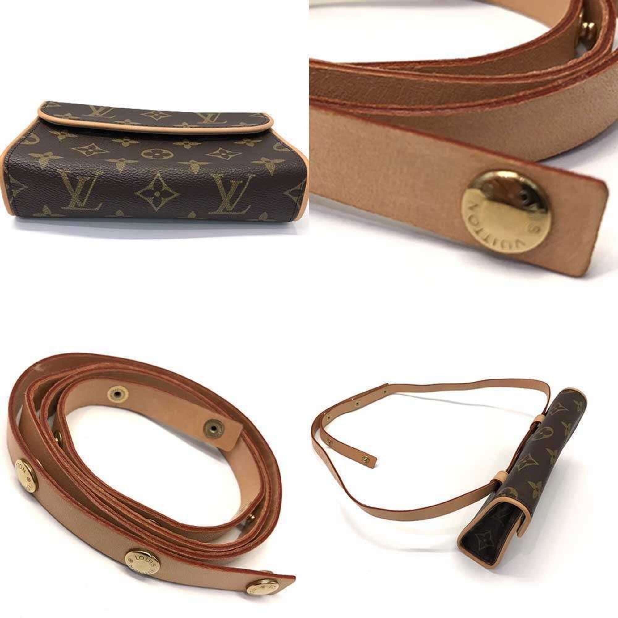 Louis Vuitton Louis Vuitton Pochette Florentine XS Monogram Mini Pouch Leather Brown M51855 LOUIS VUITTON Size ONE SIZE - 4 Thumbnail