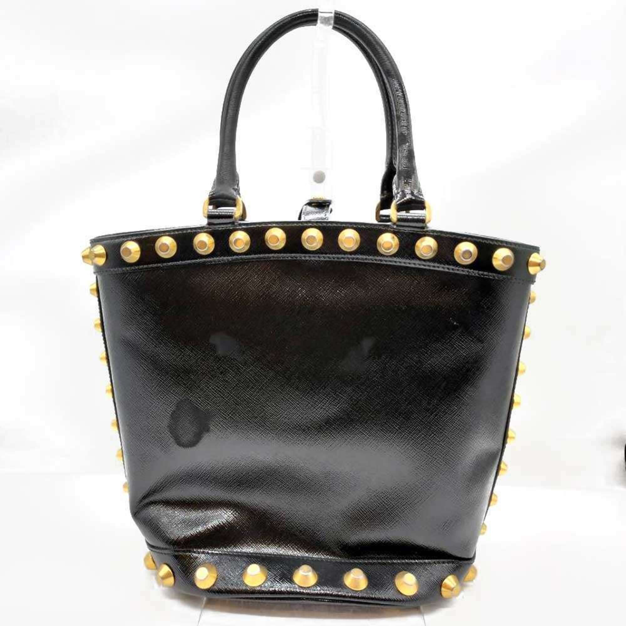 Prada Prada handbag, shoulder bag, 2-way bucket tote black, studded, Saffiano leather, women's. PRADA Size ONE SIZE - 2 Thumbnail