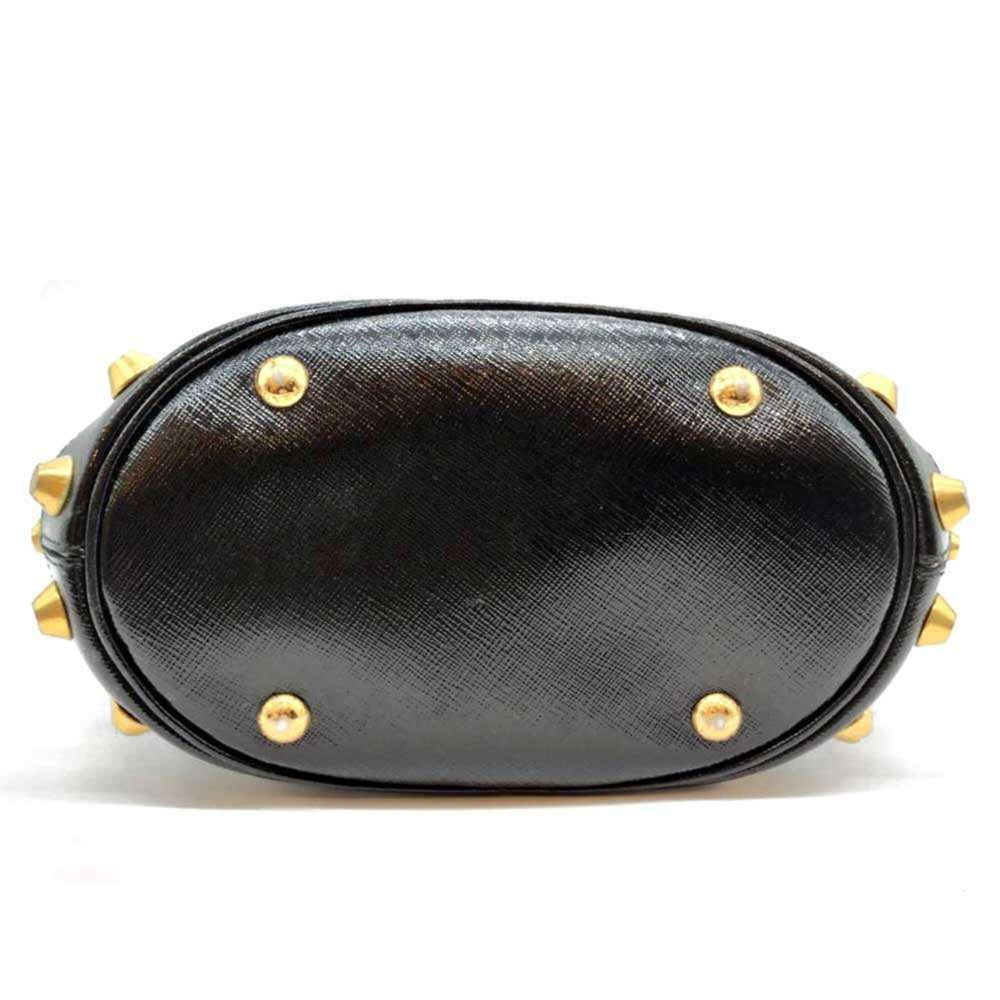 Prada Prada handbag, shoulder bag, 2-way bucket tote black, studded, Saffiano leather, women's. PRADA Size ONE SIZE - 3 Thumbnail