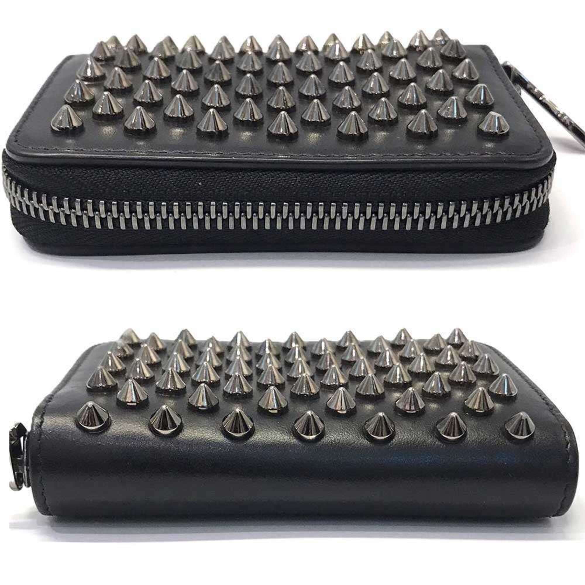 Christian Louboutin Christian Louboutin Coin Case, Black Studs, Leather, Purse Size ONE SIZE - 4 Thumbnail