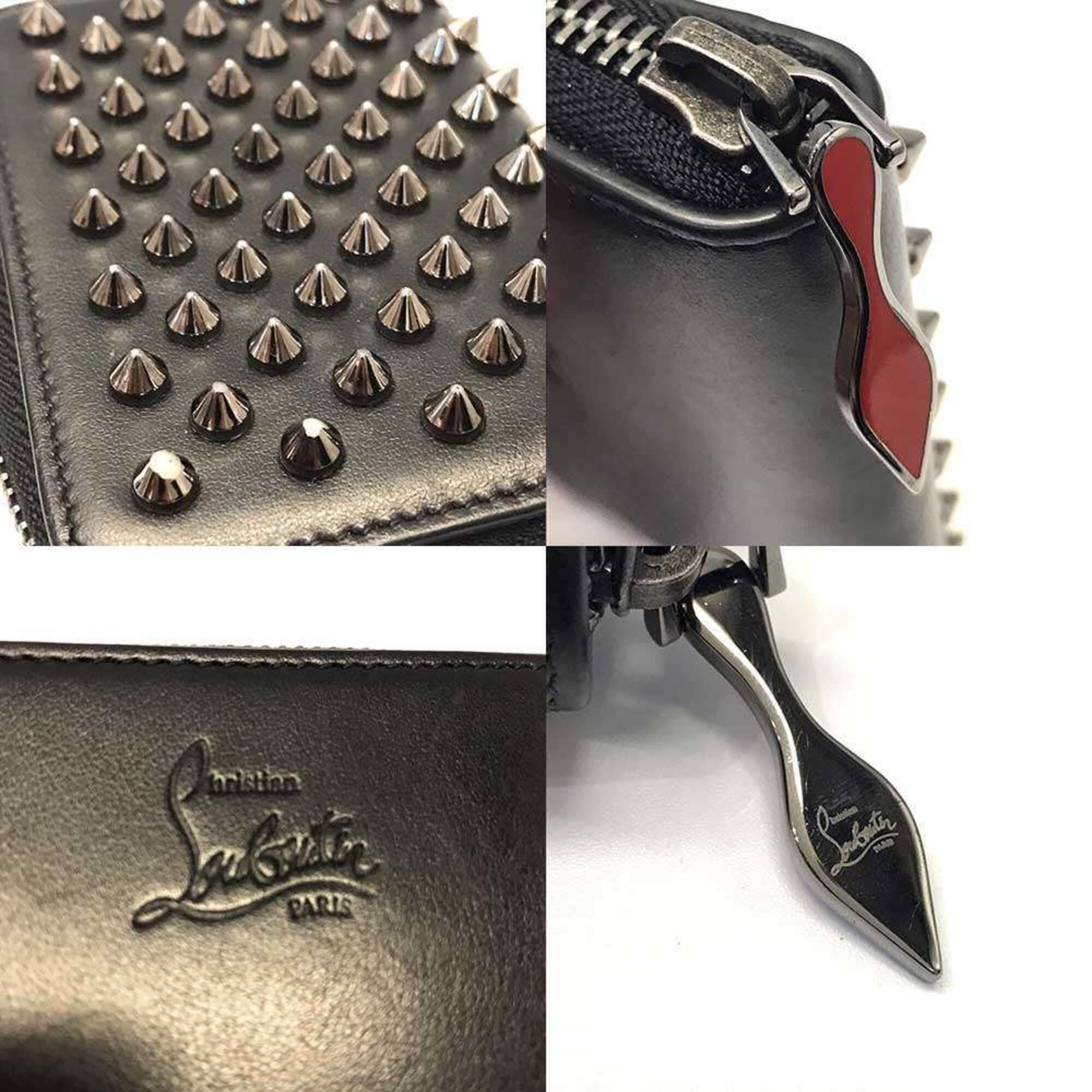 Christian Louboutin Christian Louboutin Coin Case, Black Studs, Leather, Purse Size ONE SIZE - 5 Thumbnail