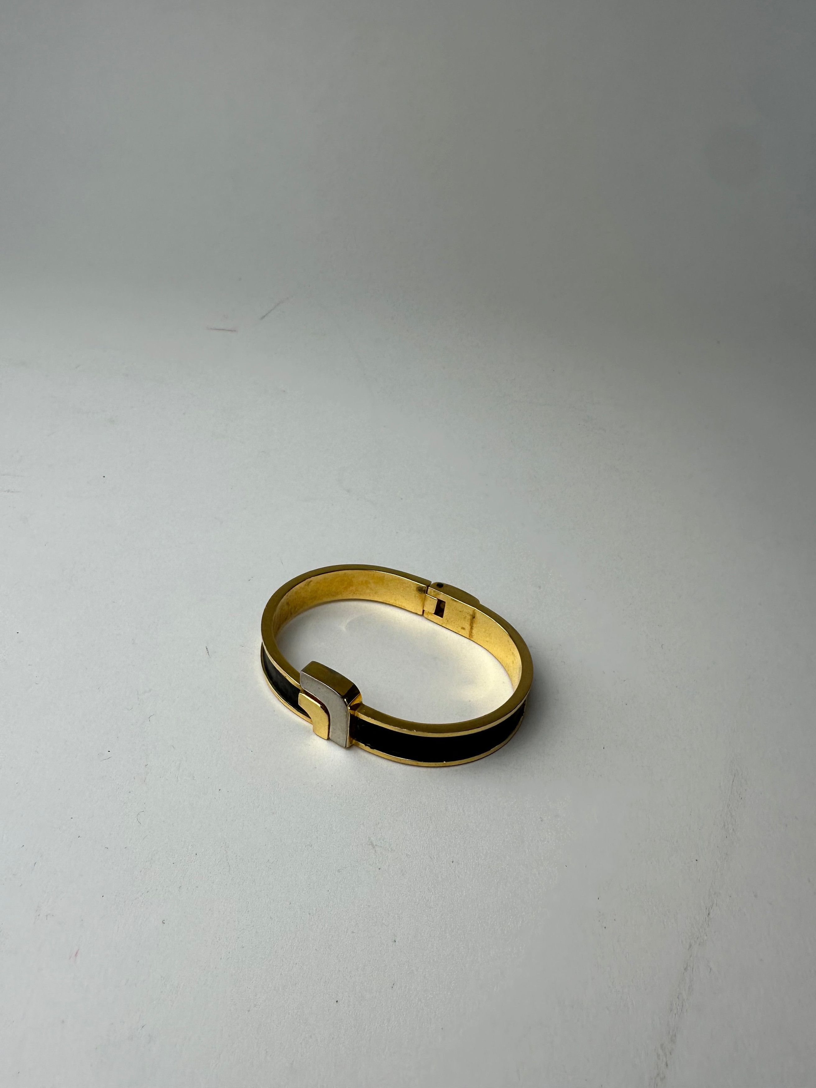 Loewe Vintage Madrid Gold Plated Leather Bracelet Gold Black Size ONE SIZE - 11 Thumbnail