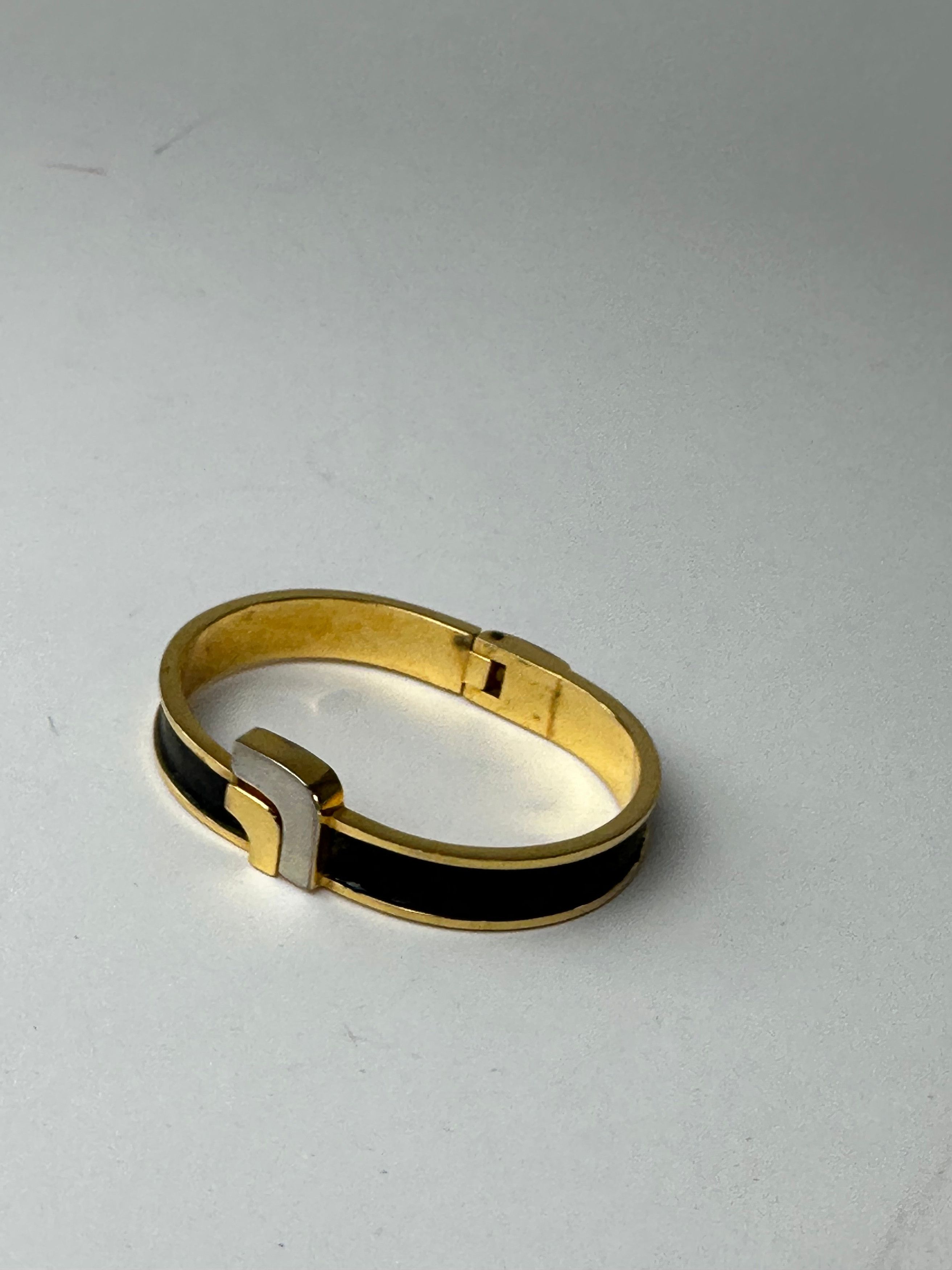 Loewe Vintage Madrid Gold Plated Leather Bracelet Gold Black Size ONE SIZE - 2 Thumbnail