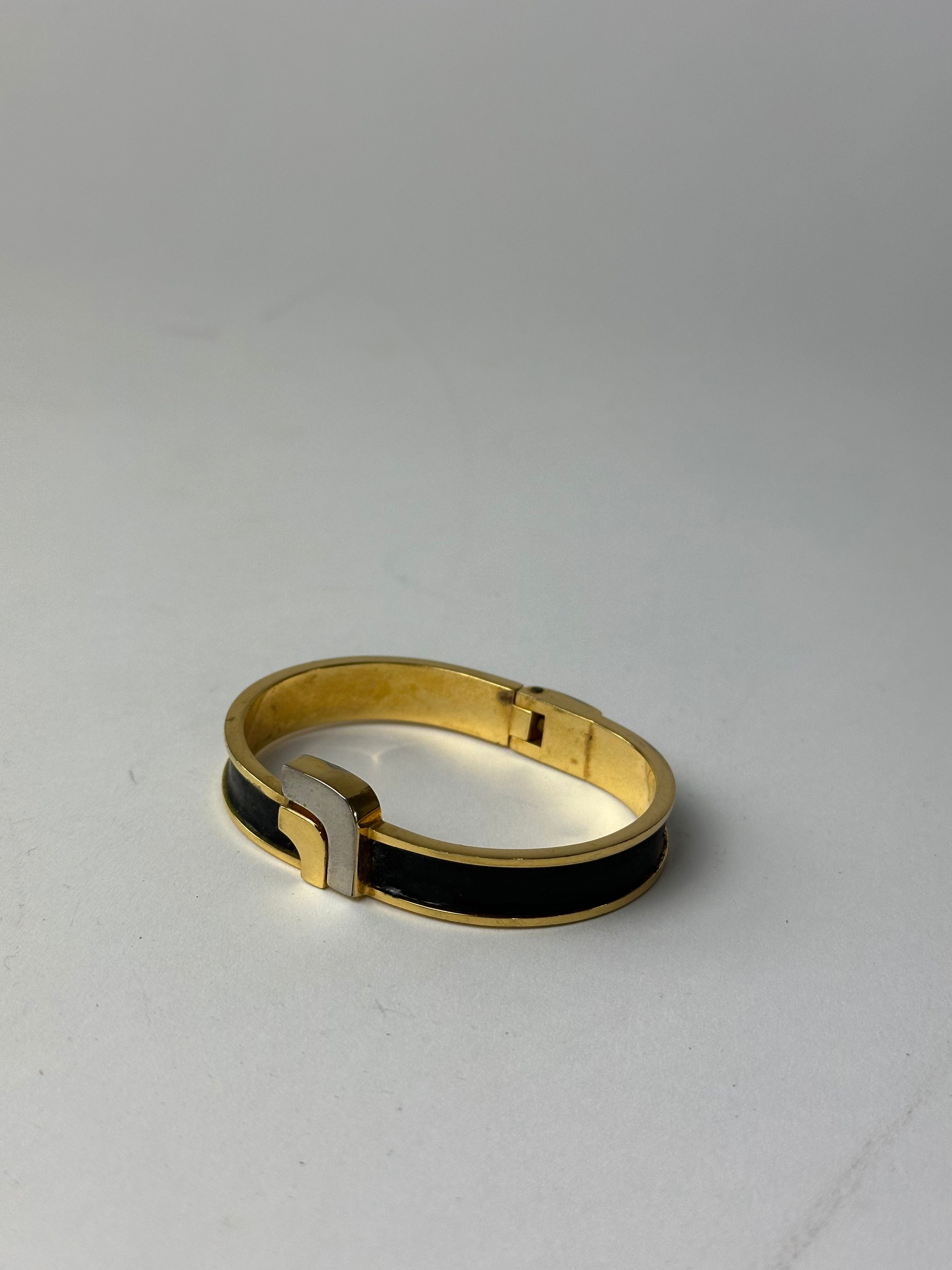 Loewe Vintage Madrid Gold Plated Leather Bracelet Gold Black Size ONE SIZE - 4 Thumbnail