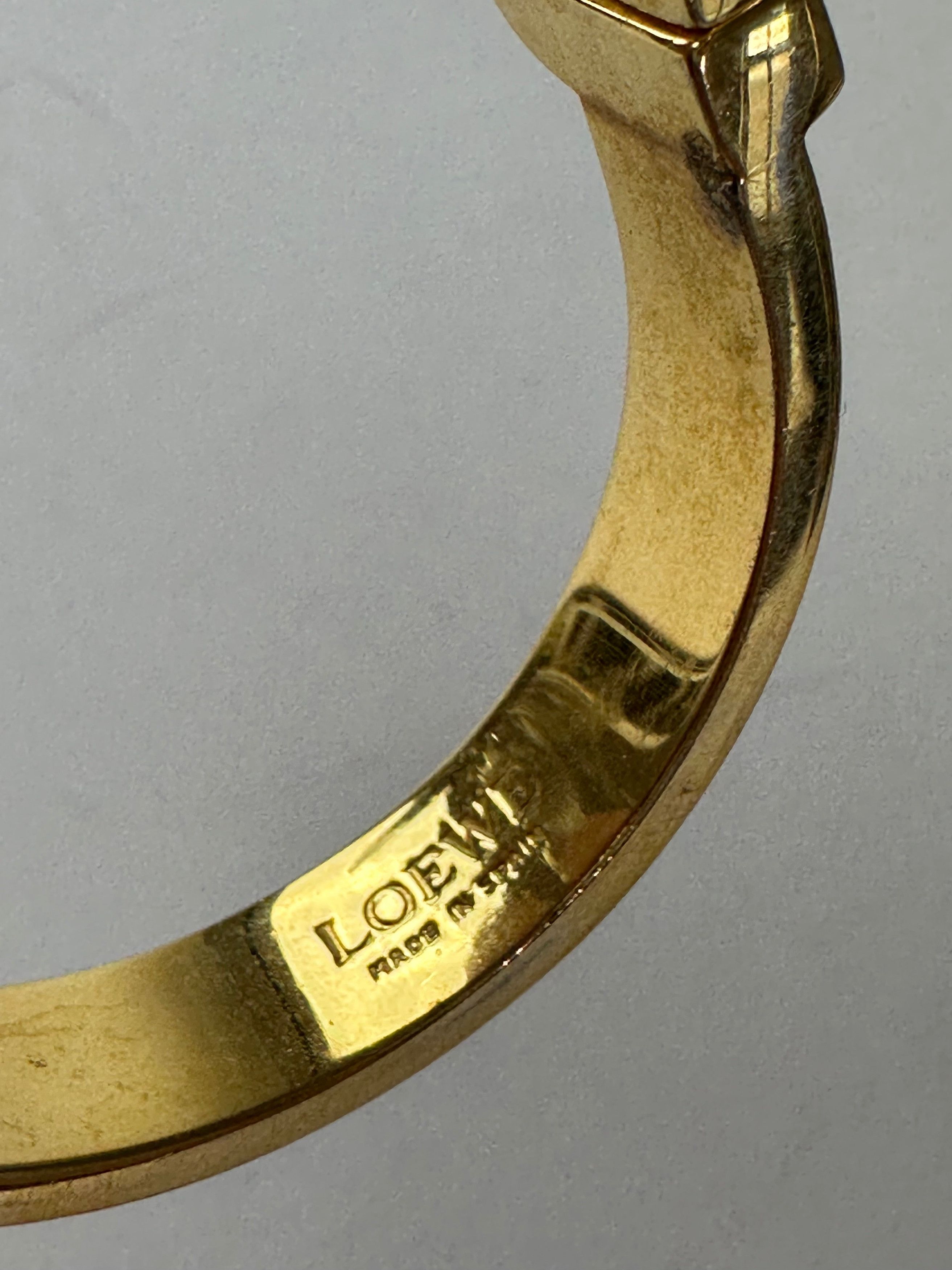 Loewe Vintage Madrid Gold Plated Leather Bracelet Gold Black Size ONE SIZE - 8 Thumbnail