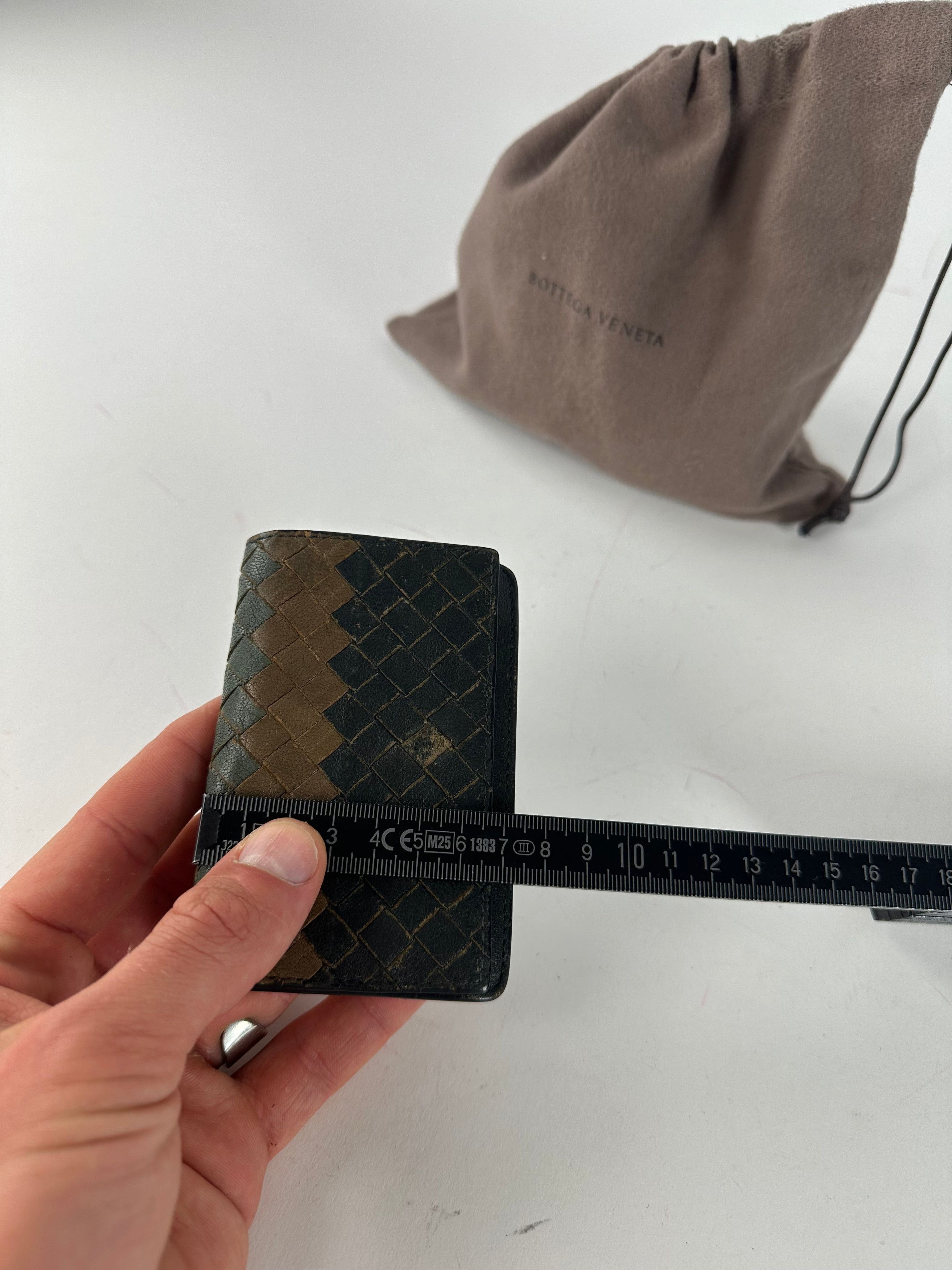 Bottega Veneta Vintage Intrecciato Leather Card Holder Black Brown Size ONE SIZE - 9 Thumbnail
