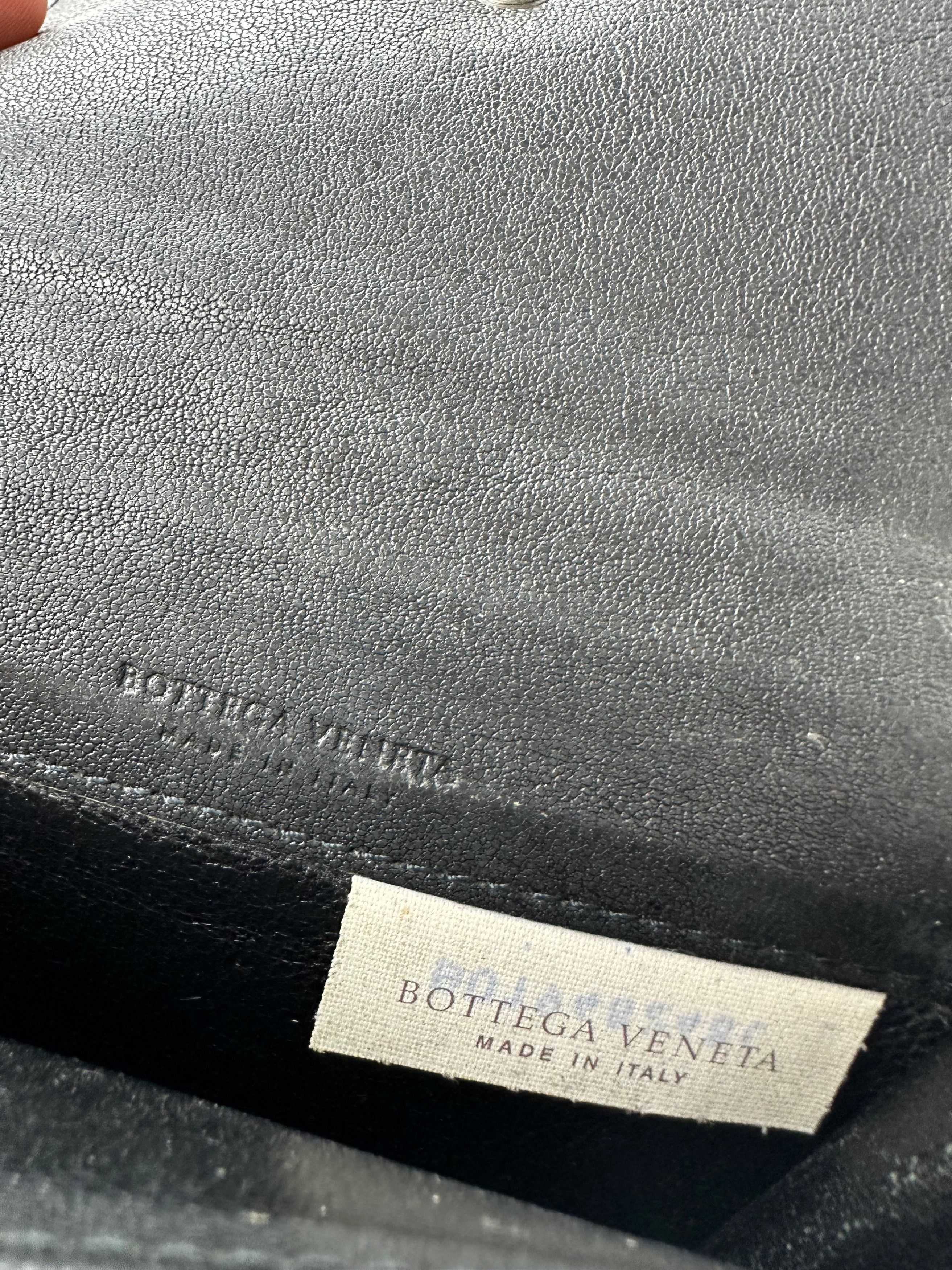 Bottega Veneta Vintage Intrecciato Leather Card Holder Black Brown Size ONE SIZE - 4 Thumbnail