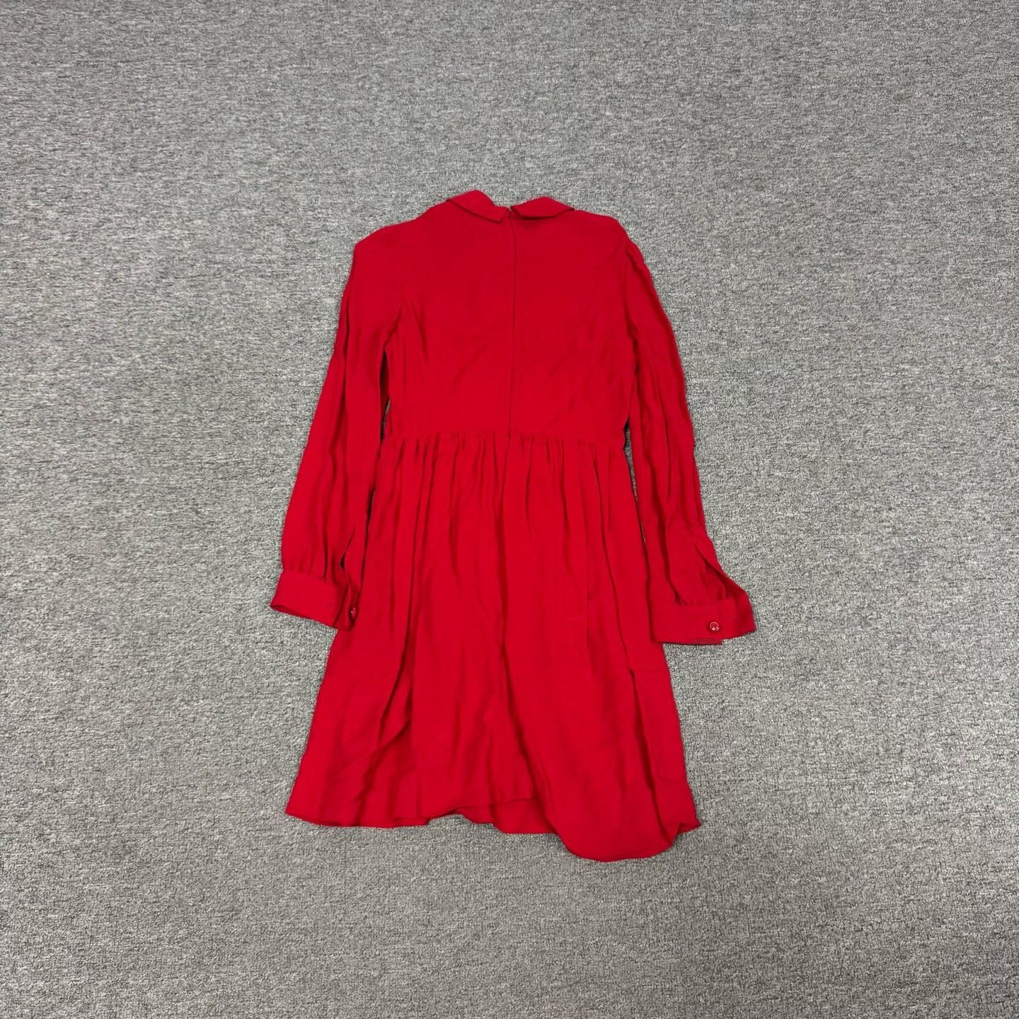Louis Vuitton Louis Vuitton Red Collared Pleated Fitted Dress Size XXS / US 00 / IT 34 - 2 Thumbnail
