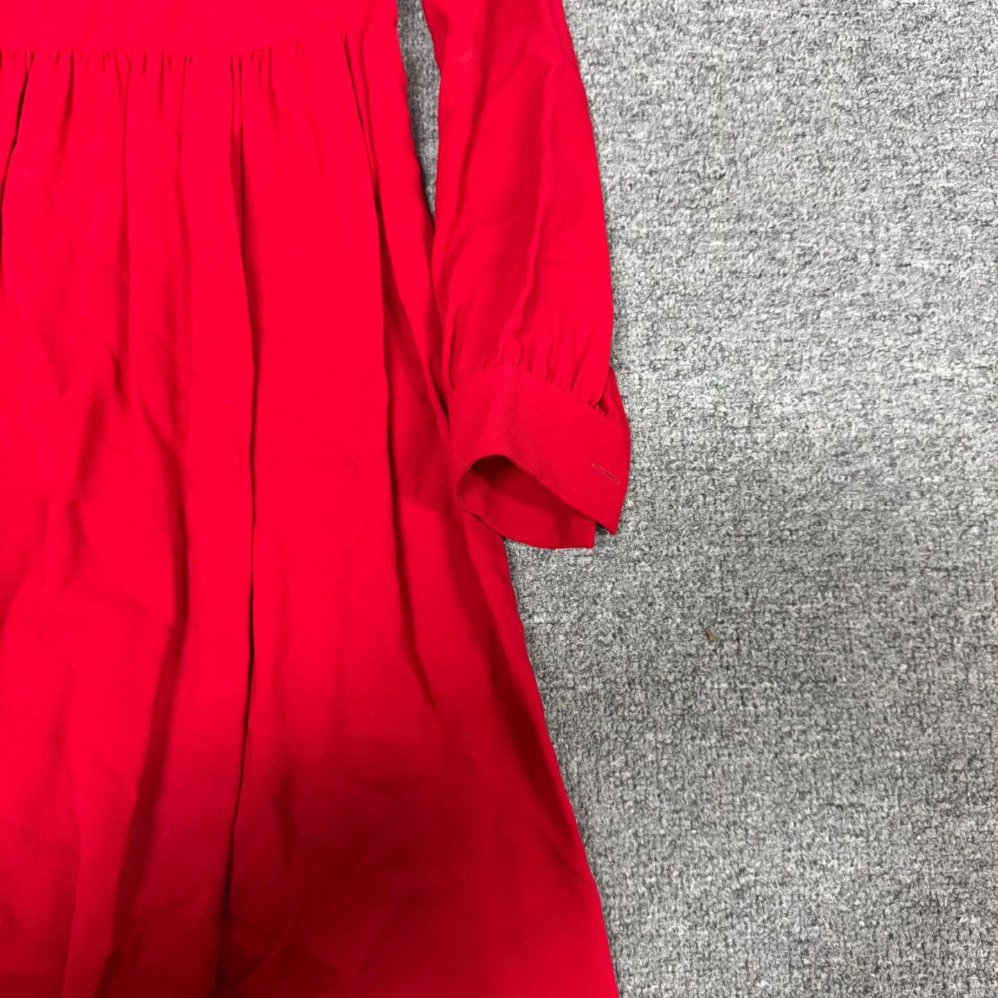 Louis Vuitton Louis Vuitton Red Collared Pleated Fitted Dress Size XXS / US 00 / IT 34 - 3 Thumbnail