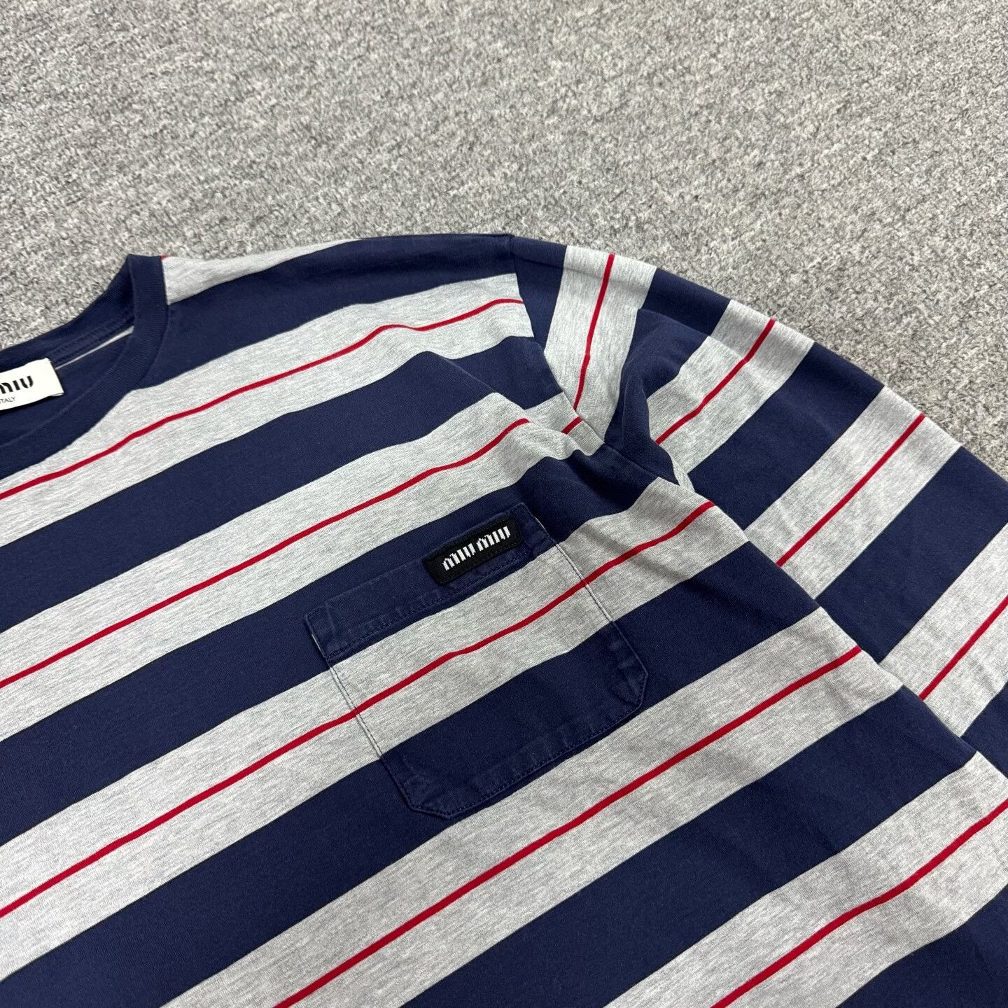 Miu Miu Miu Miu Striped Long-Sleeve T-Shirt Size S / US 4 / IT 40 - 5 Thumbnail