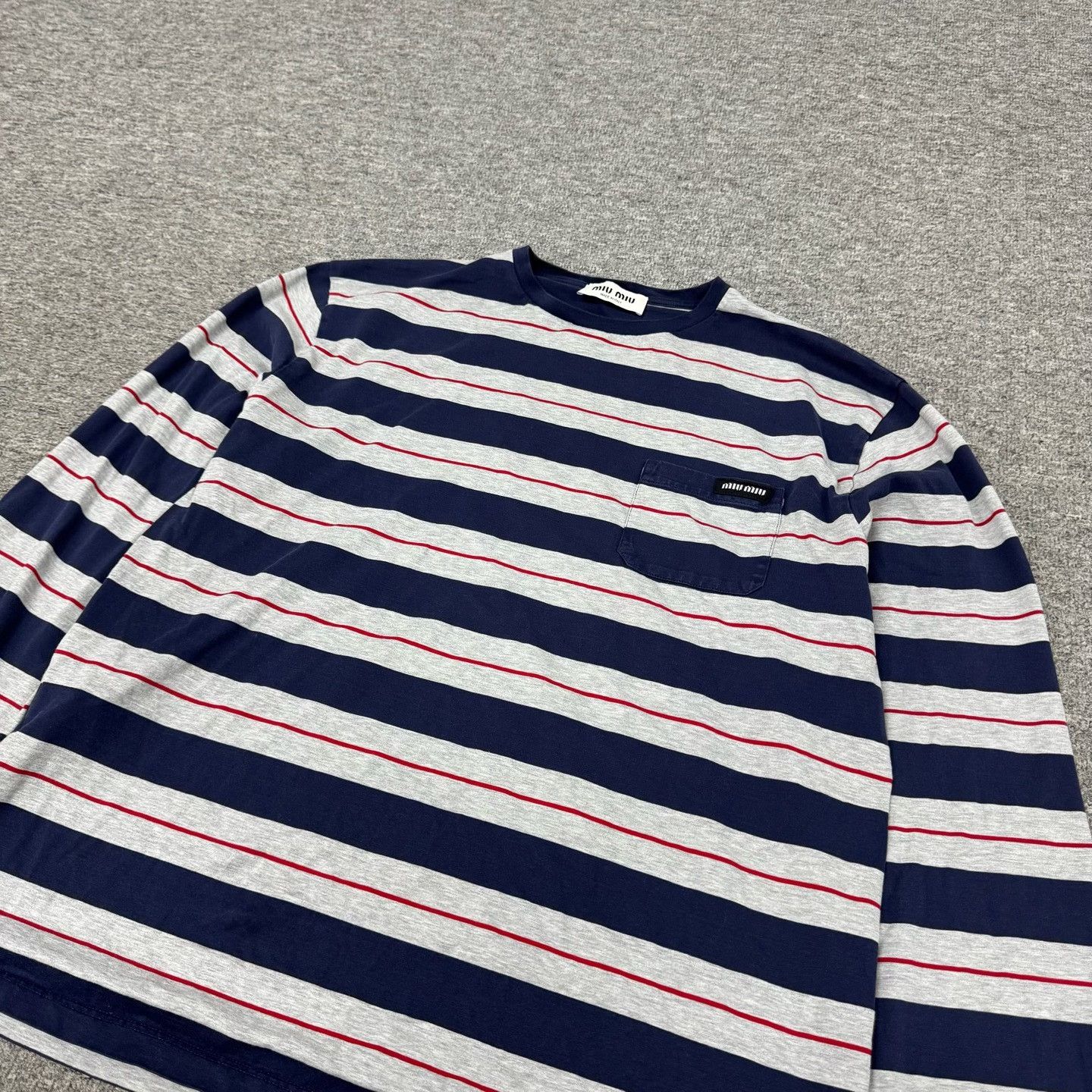 Miu Miu Miu Miu Striped Long-Sleeve T-Shirt Size S / US 4 / IT 40 - 4 Thumbnail