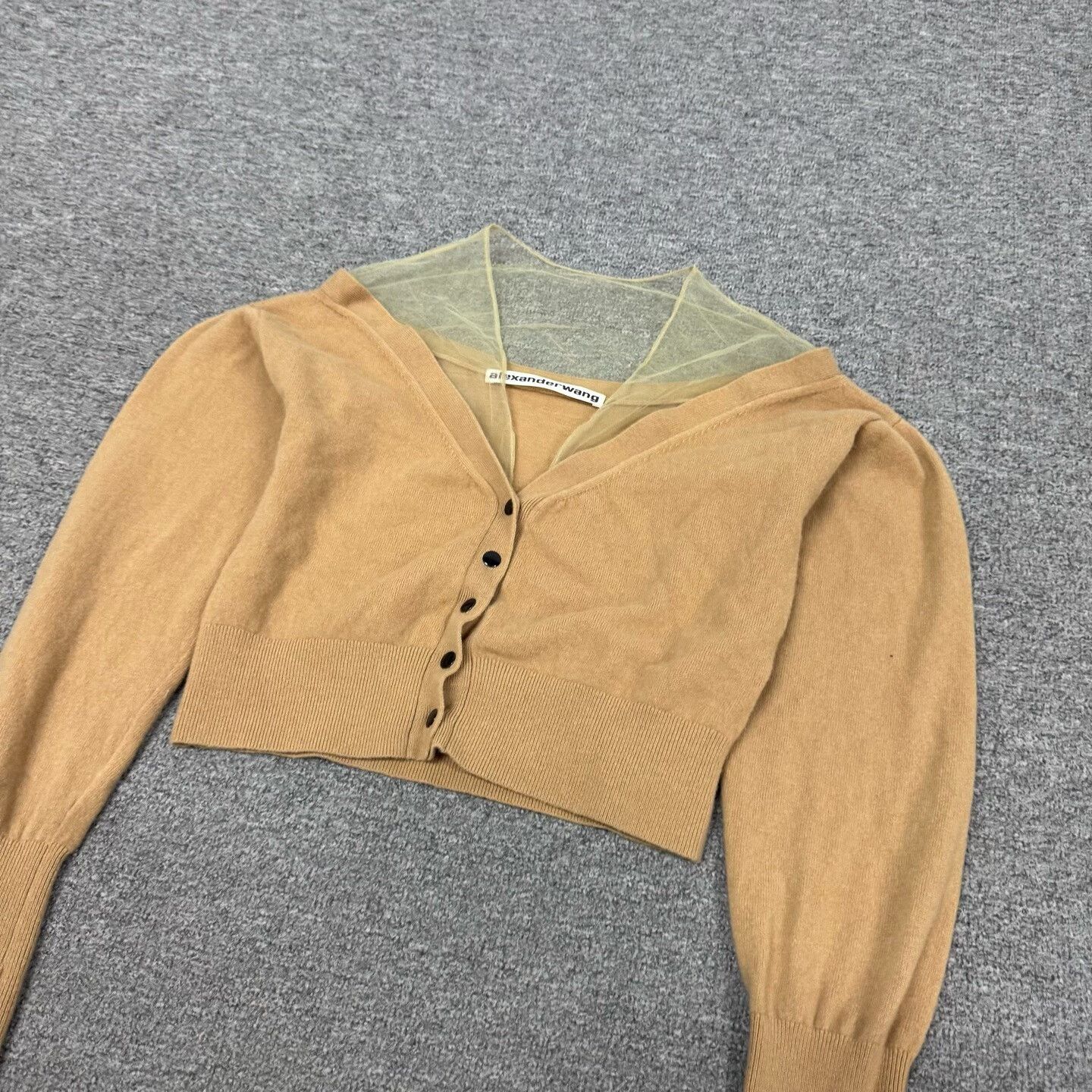 Alexander Wang Alexander Wang Off-Shoulder Short Knit Cardigan Size L / US 10 / IT 46 - 3 Thumbnail