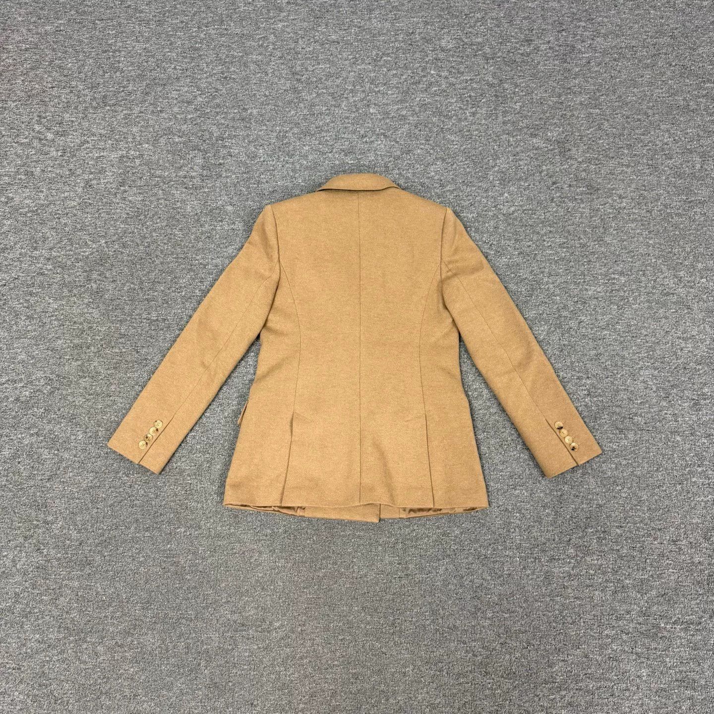 Max Mara Maxmara Camel Double-Breasted Blazer Size S / US 4 / IT 40 - 2 Thumbnail