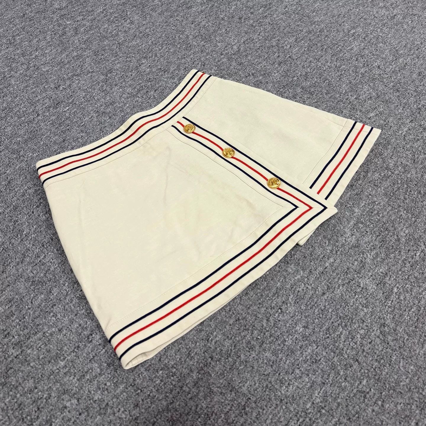 Gucci Gucci Gold Buckle Striped Skirt 40 Size 40" / US 18 - 4 Thumbnail