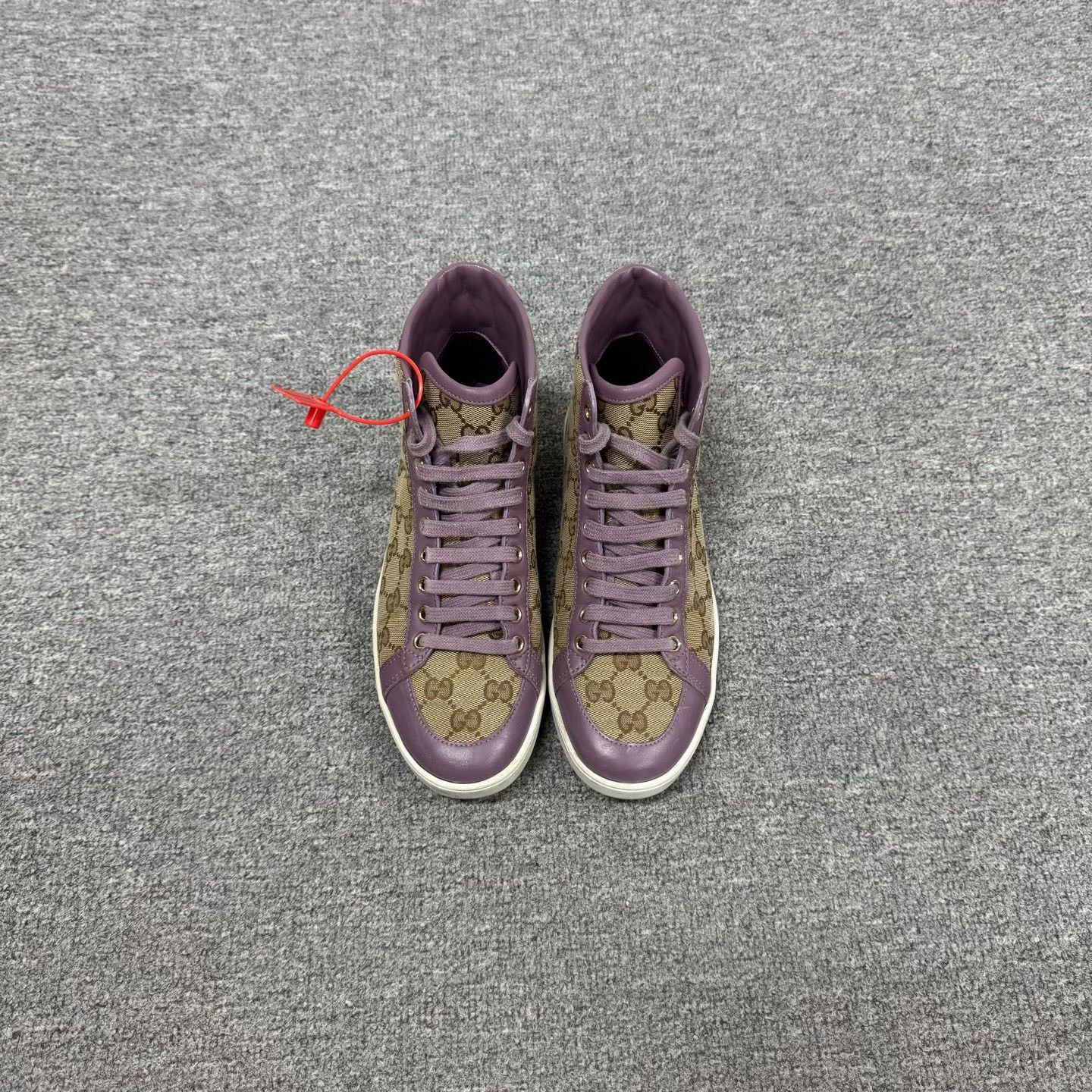 Gucci Gucci Monogram Print Purple High-Top Shoes Size US 6.5 / IT 36.5 - 3 Thumbnail