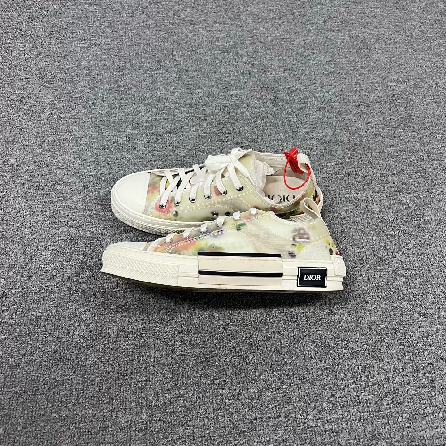 Dior Dior B23 Floral Low-Top Sneakers Size US 9 / EU 42 - 2 Thumbnail