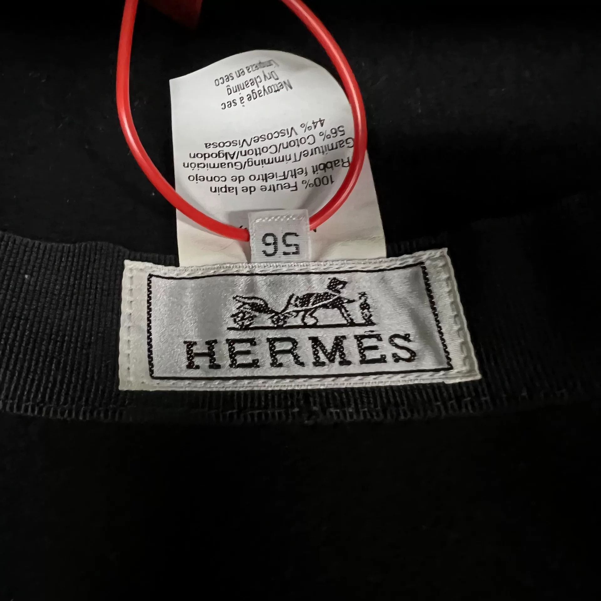 Hermes Hermes Rabbit Fur Top Hat Size 56 Size ONE SIZE - 6 Thumbnail
