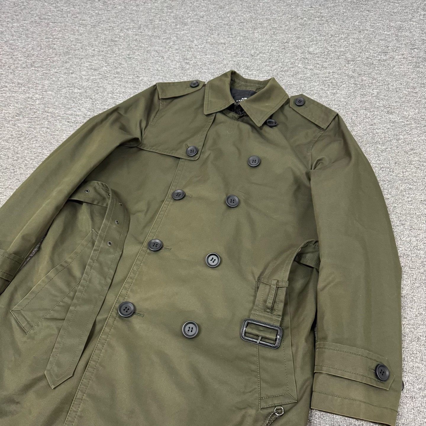 Coach Coach Green Double-Breasted Mid-Length Trench Coat Size S / US 4 / IT 40 - 4 Thumbnail