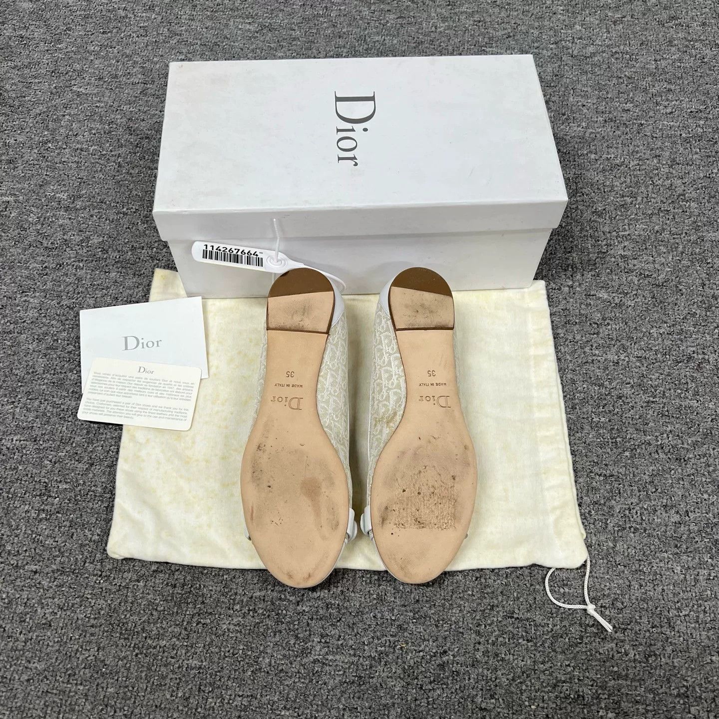 Dior Dior Monogram Flat Shoes Size US 4 / IT 34 - 5 Thumbnail