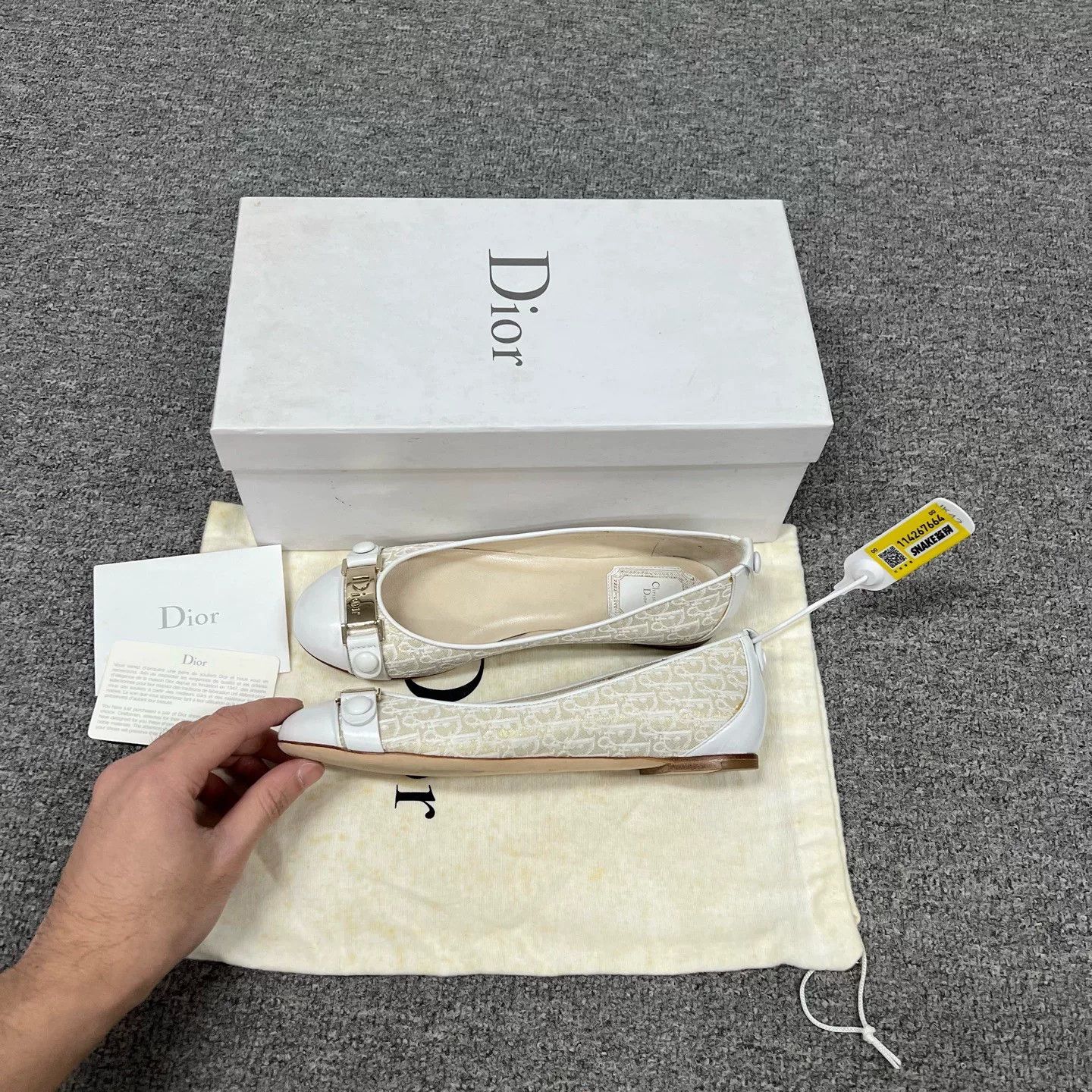 Dior Dior Monogram Flat Shoes Size US 4 / IT 34 - 2 Thumbnail