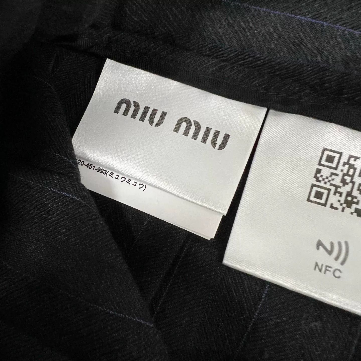 Miu Miu Miu Miu Logo Wool Mini Skirt Size 38" / US 16 / IT 52 - 6 Thumbnail