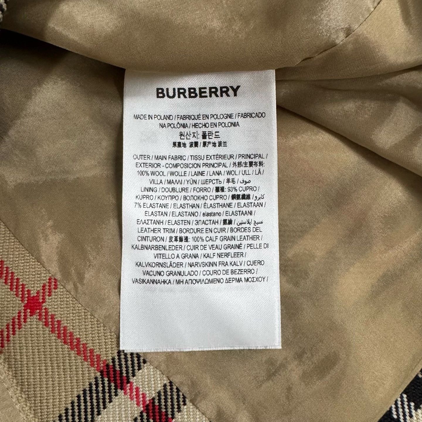 Burberry Burberry Check Leather Buckle Mid-Length Skirt Size 34" / US 12 / IT 48 - 6 Thumbnail