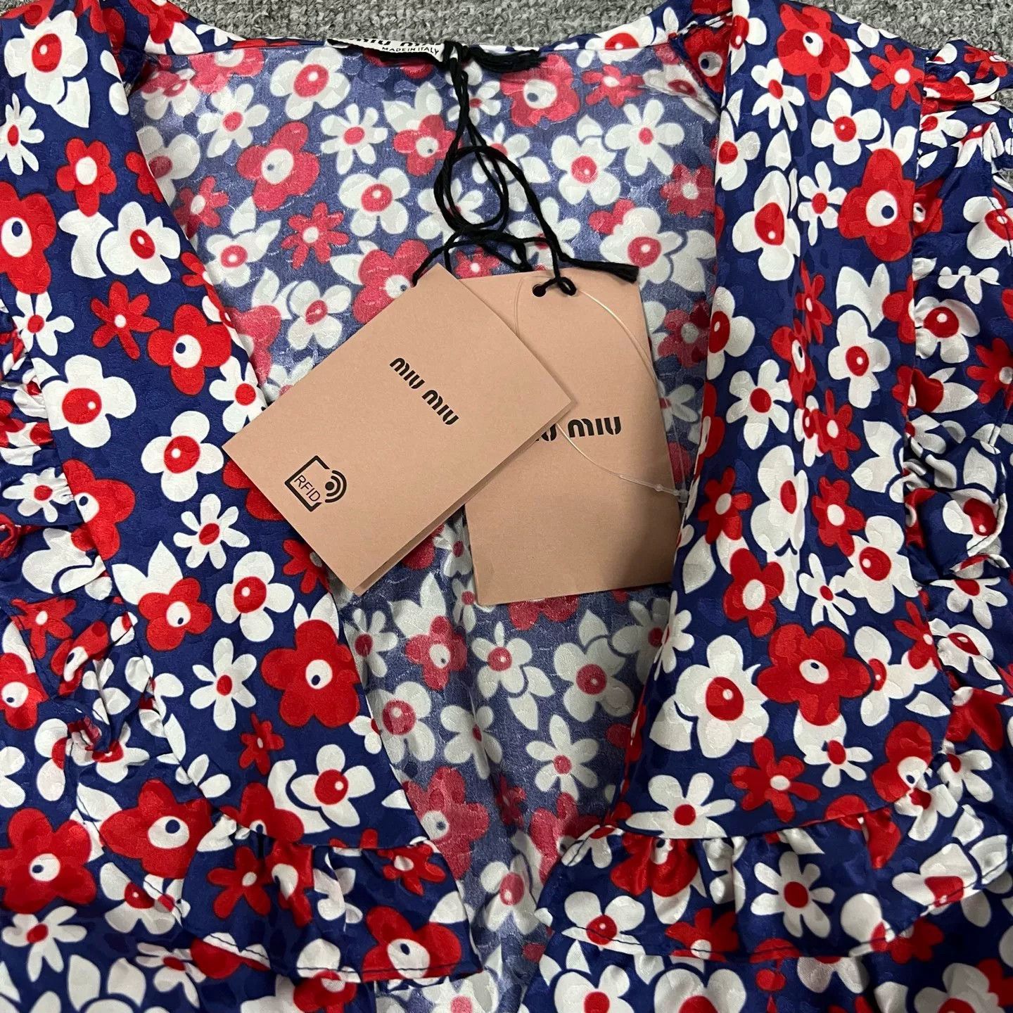 Miu Miu Miu Miu Floral Puff Sleeve Top Size XS / US 0-2 / IT 36-38 - 4 Thumbnail