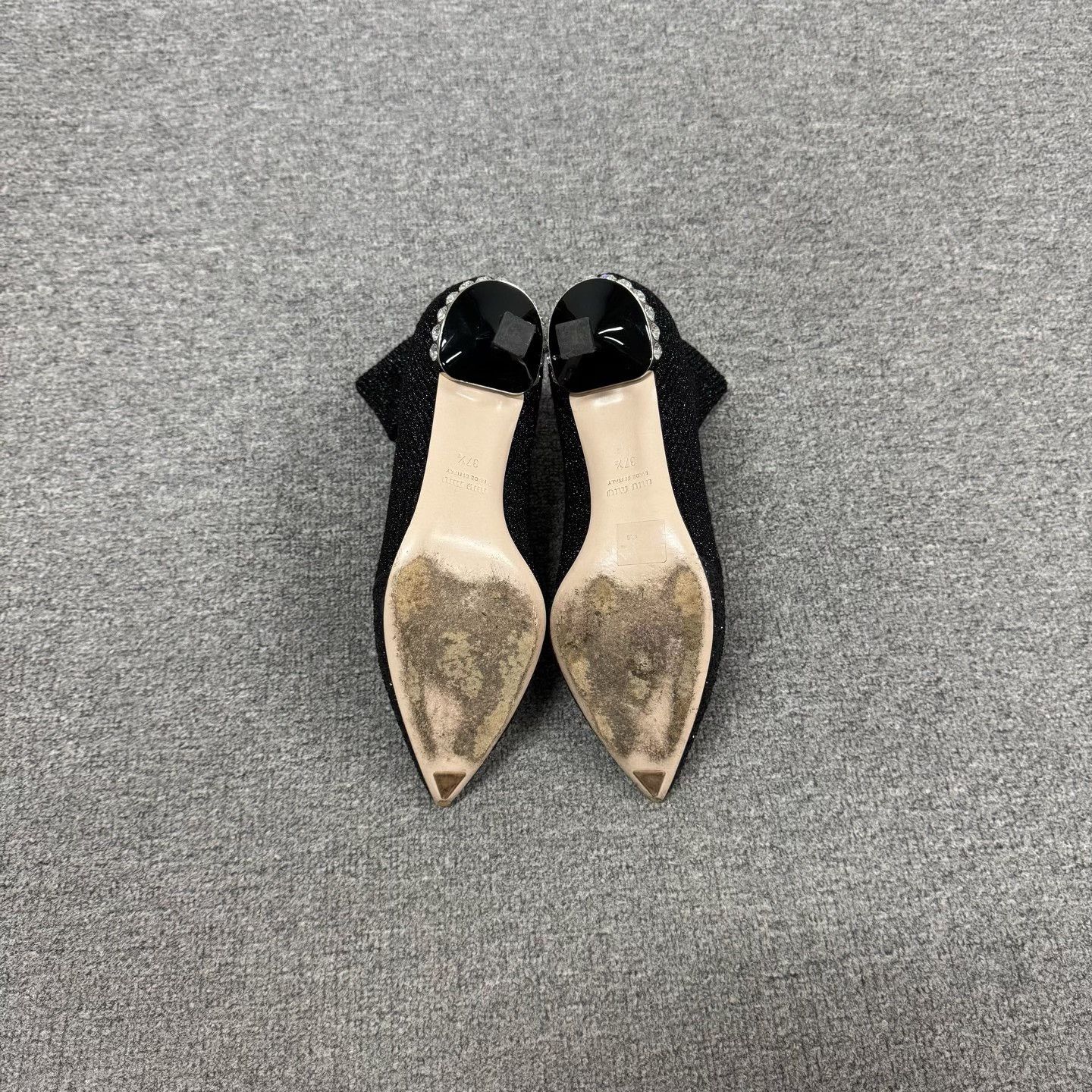 Miu Miu Miu Miu Glitter Diamond Kitten Heels Size US 6.5 / IT 36.5 - 4 Thumbnail