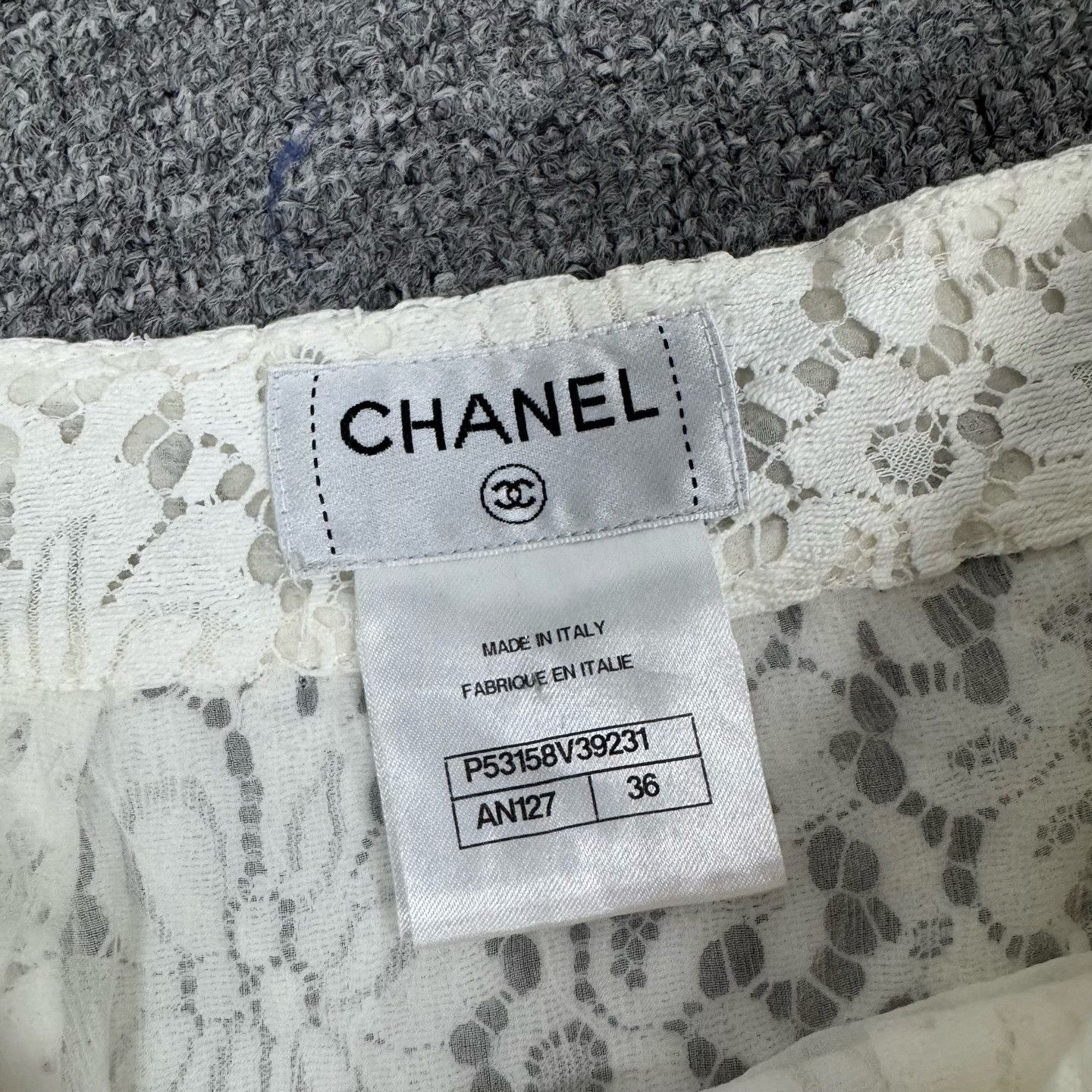 Chanel Chanel White Floral Lace Midi Skirt Size 36" / US 14 / IT 50 - 5 Thumbnail