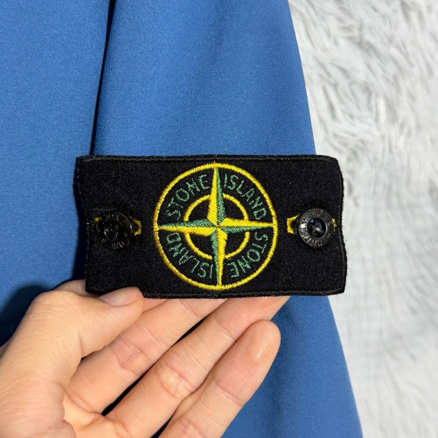 Stone Island Stone Island Blue Softshell Hooded Jacket S Size US S / EU 44-46 / 1 - 4 Thumbnail