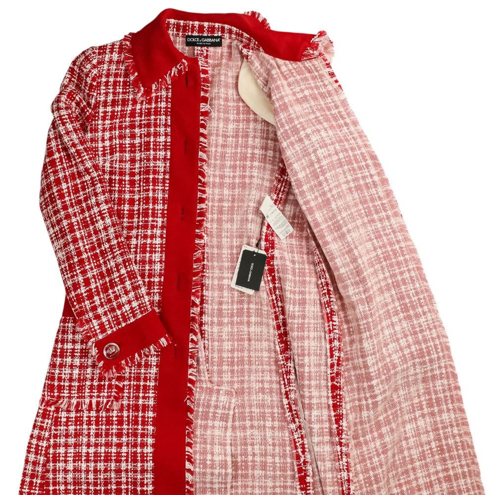 Dolce & Gabbana Dolce & Gabbana Dolce&Gabbana Tweed Coat Textile Outerwear DUTY FREE for USA Size ONE SIZE - 6 Thumbnail