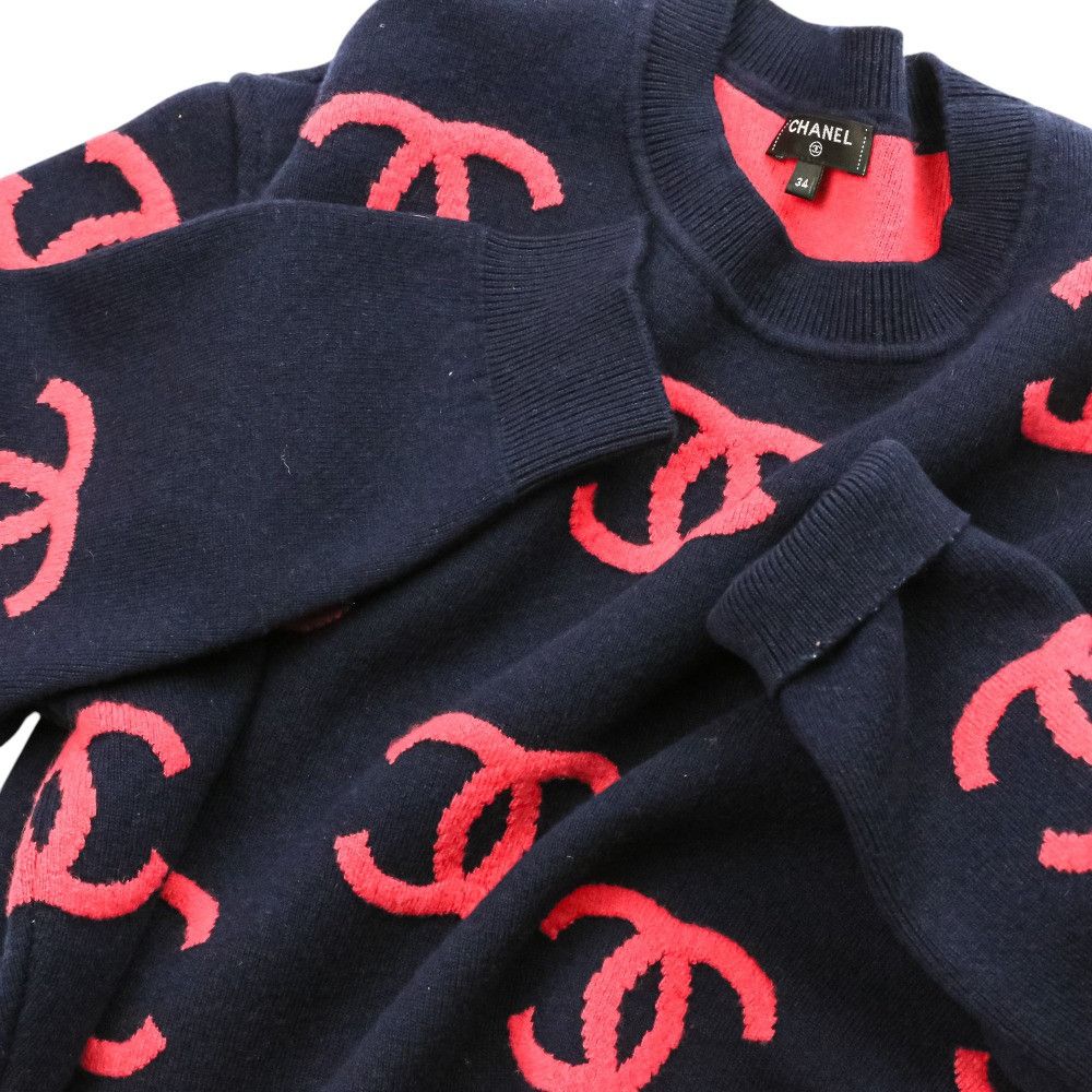 Chanel Chanel Chanel 21P Cashmere Blend Cropped Knit Sweater Textile Tops P70525 DUTY FREE for USA Size ONE SIZE - 7 Thumbnail