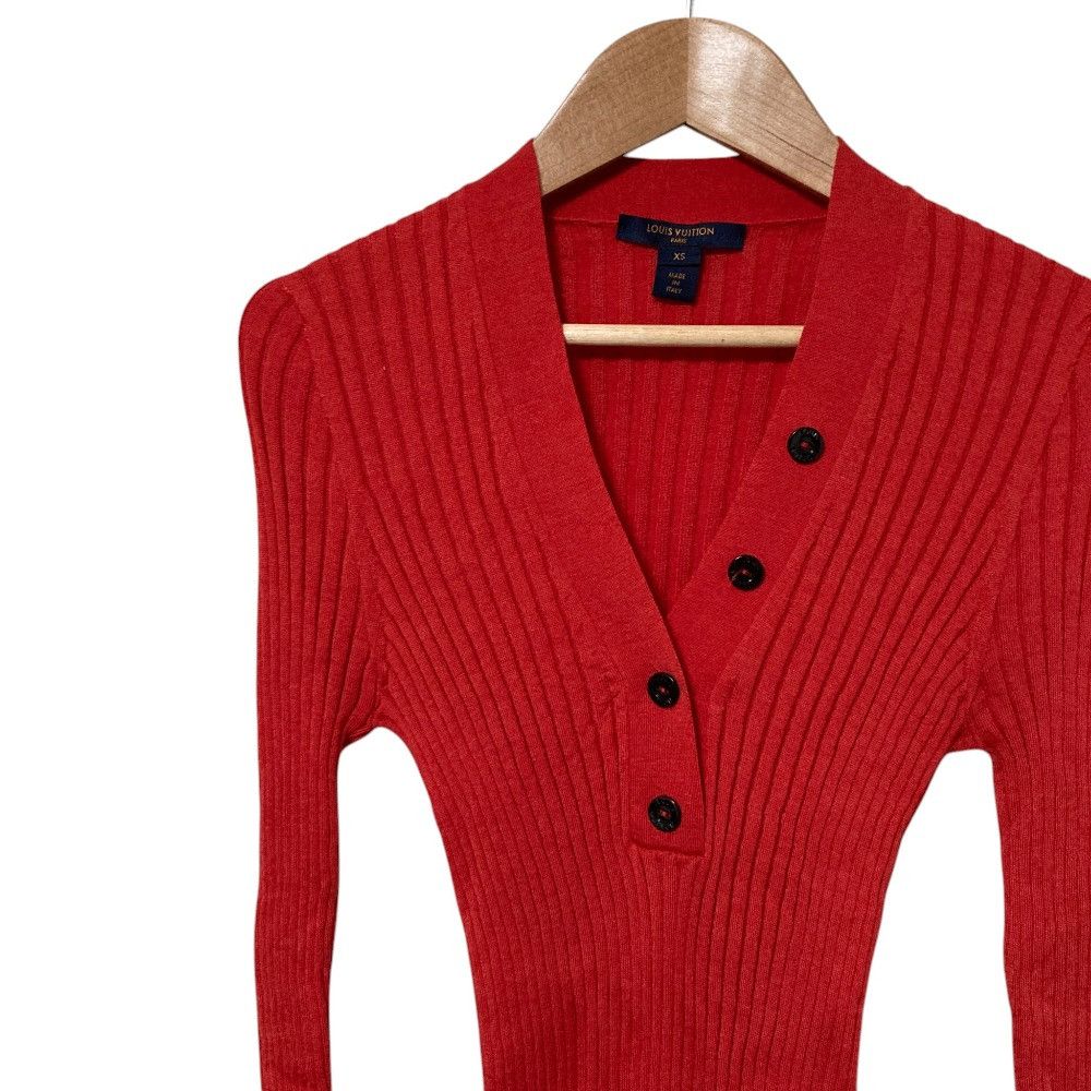 Louis Vuitton Louis Vuitton Louis Vuitton Wool Silk Sweater Textile Tops RW192W DUTY FREE for USA Size ONE SIZE - 3 Thumbnail