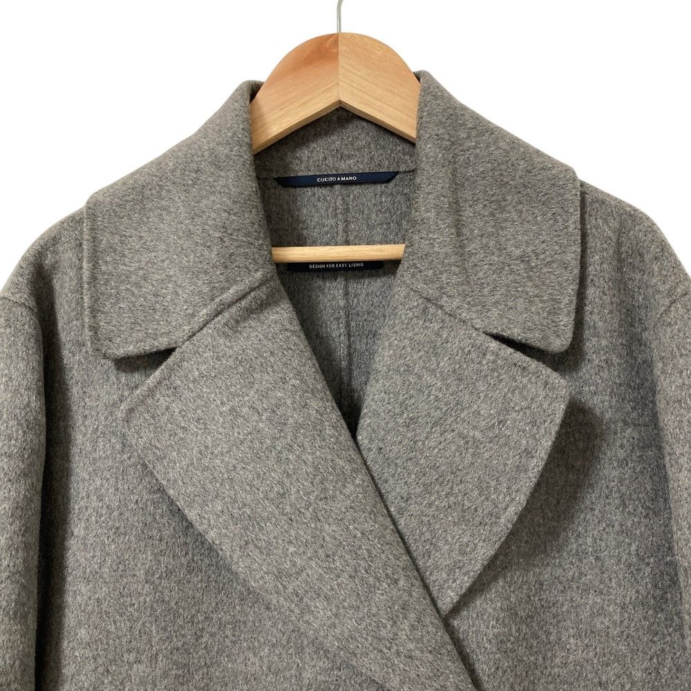 Max Mara Max Mara S Max Mara Cucito A Mano Wool Double Breasted Coat Textile Outerwear DUTY FREE for USA Size ONE SIZE - 4 Thumbnail